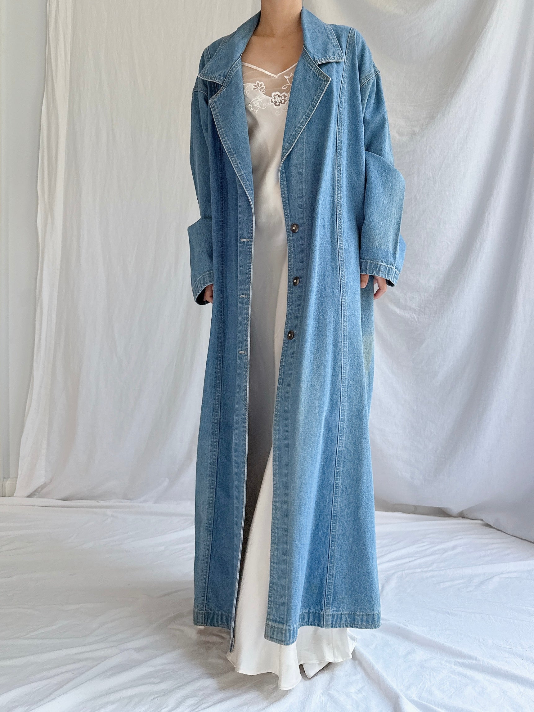 Vintage Denim Duster - M/L