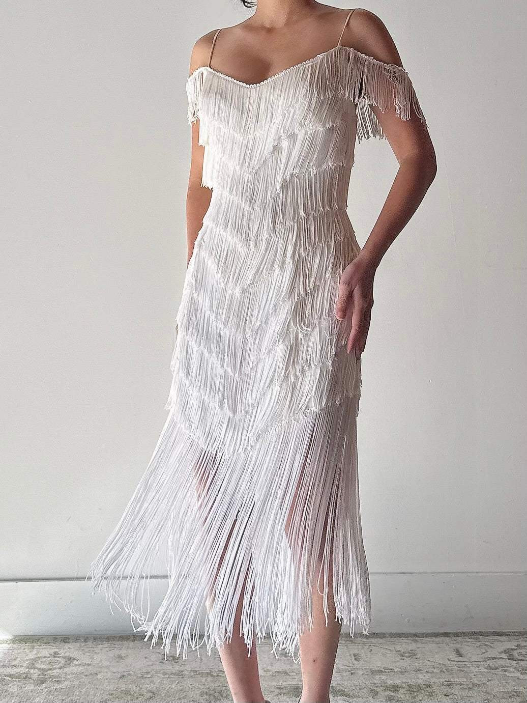 Vintage Fringe Dress - S