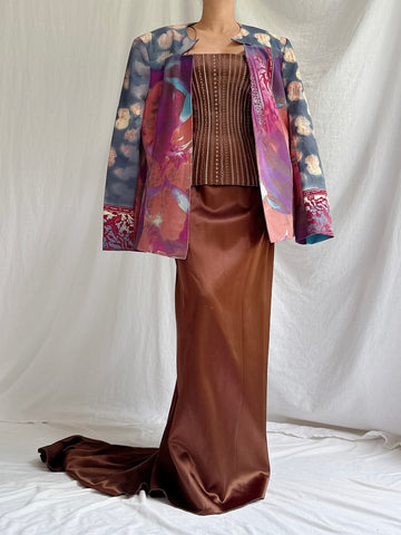 Vintage Emmanuelle Khanh  Abstract Jacket - M/L FR 44
