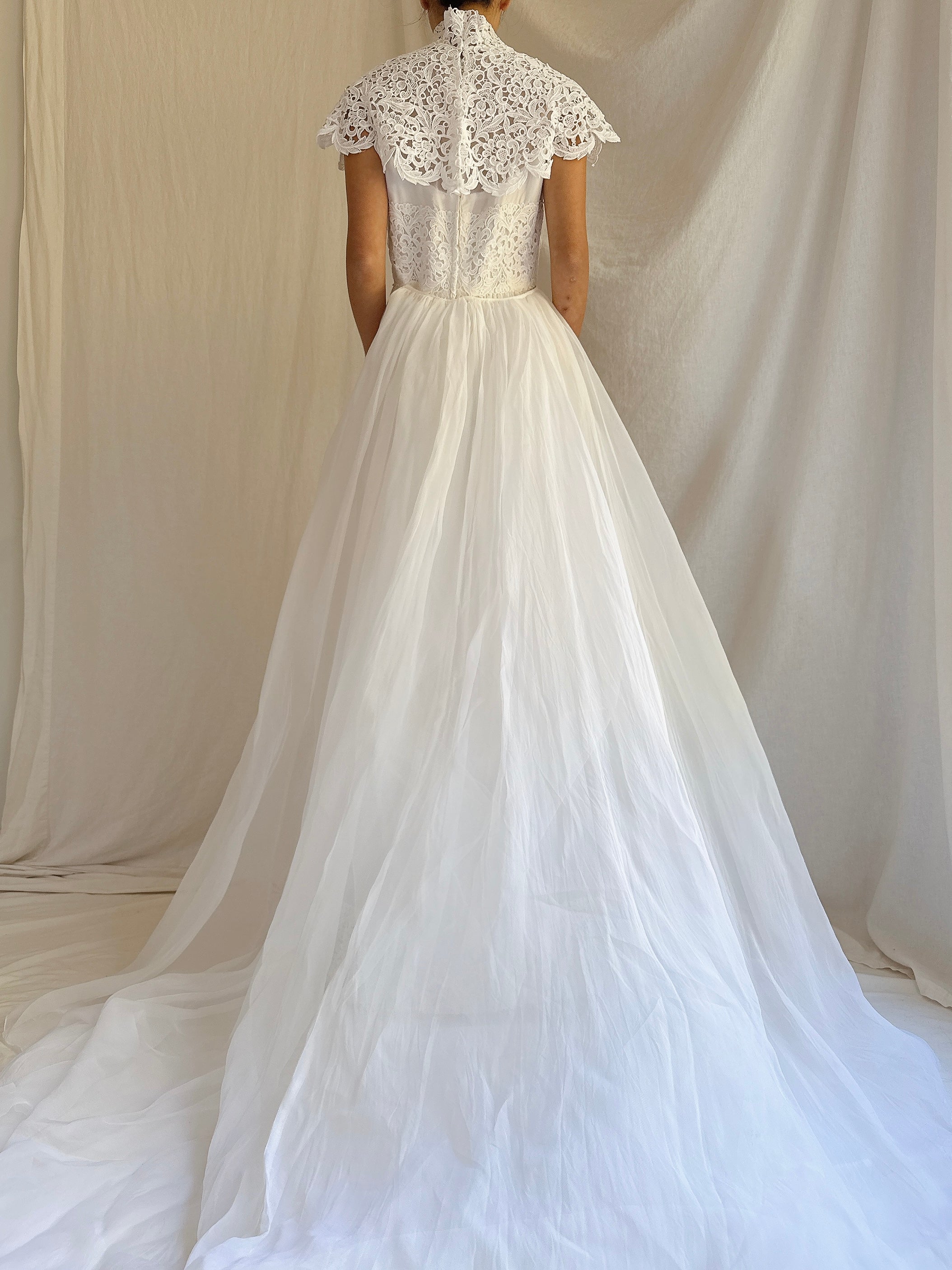 1960s Silk Organza 2-Piece Gown - XS