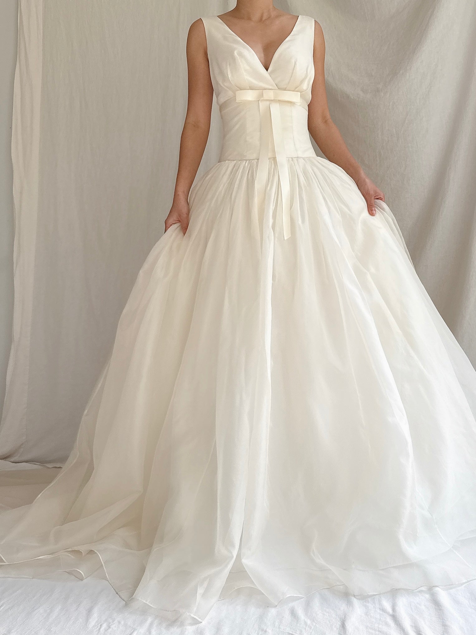Vintage Silk Organza Gown - S