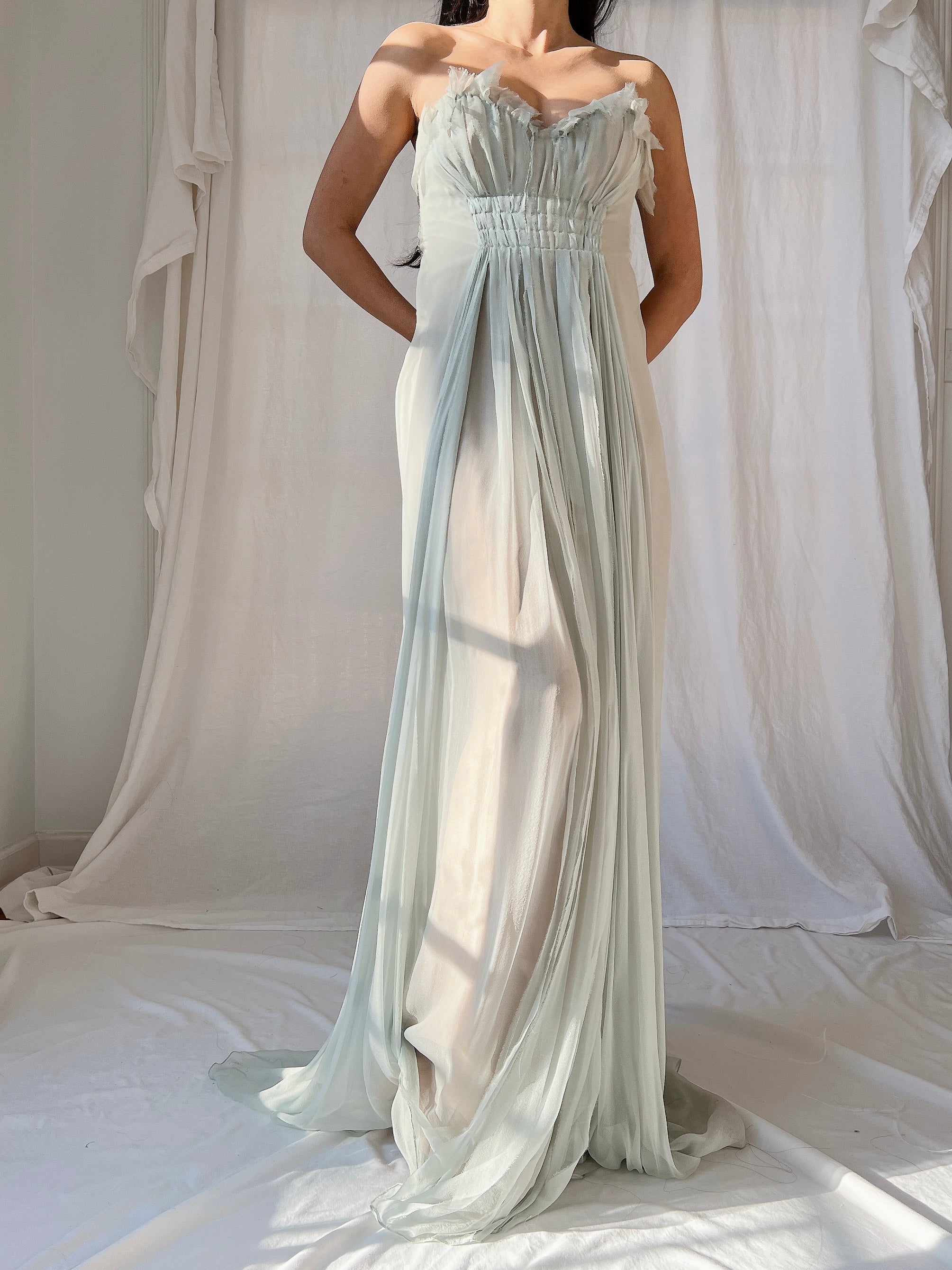 Vintage J. Mendel Silk Chiffon Gown - XS/0