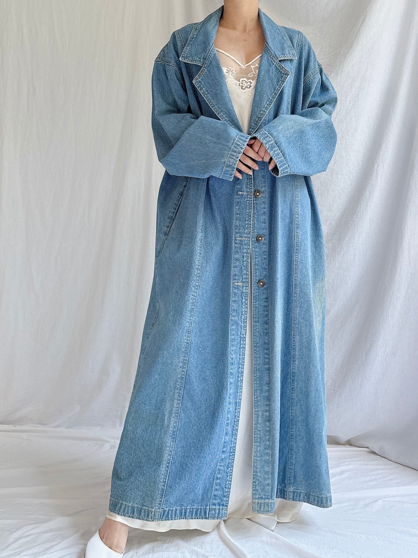 Vintage Denim Duster - M/L