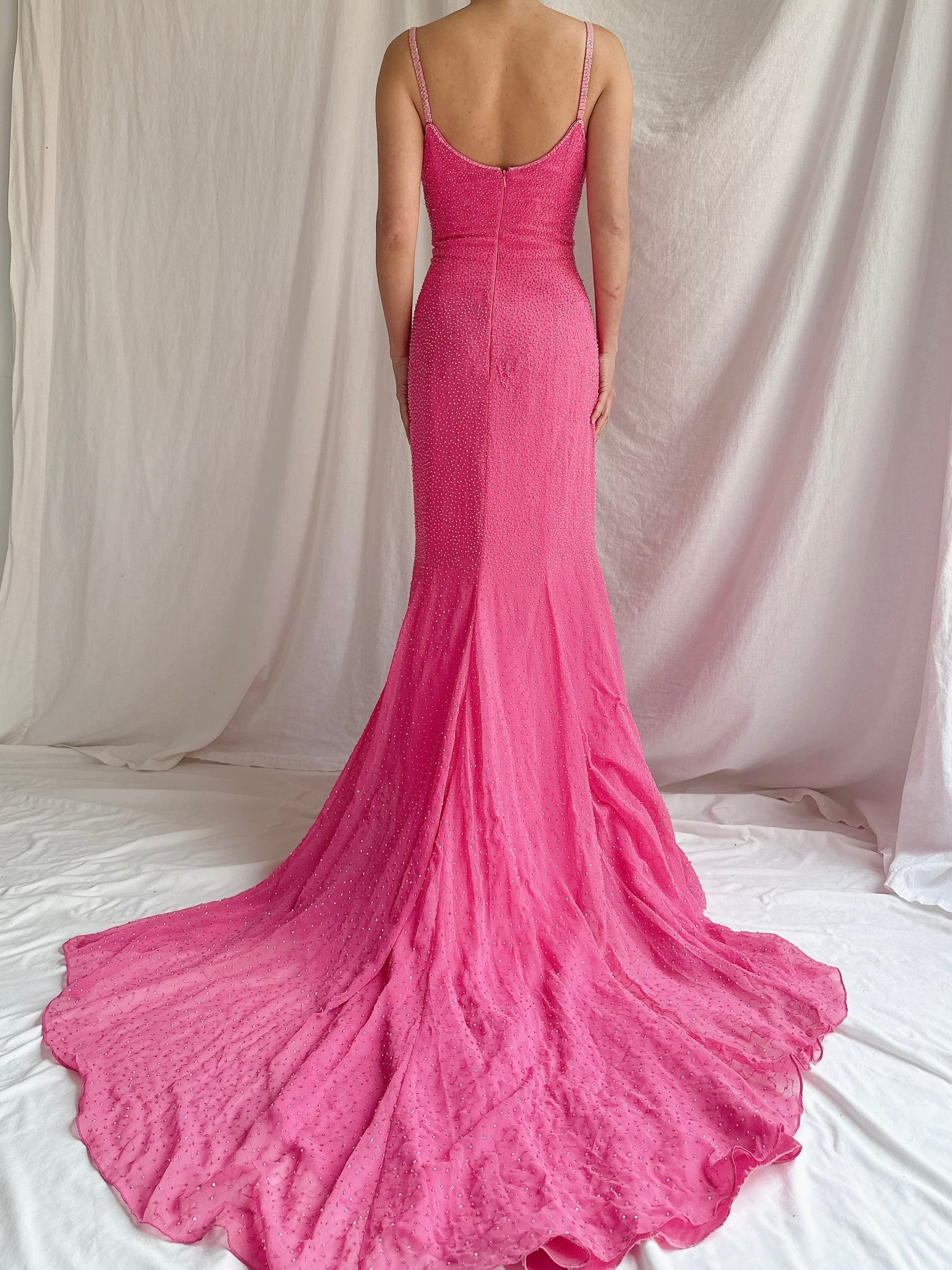 Vintage Stephen Yearrick Silk Beaded Gown - M