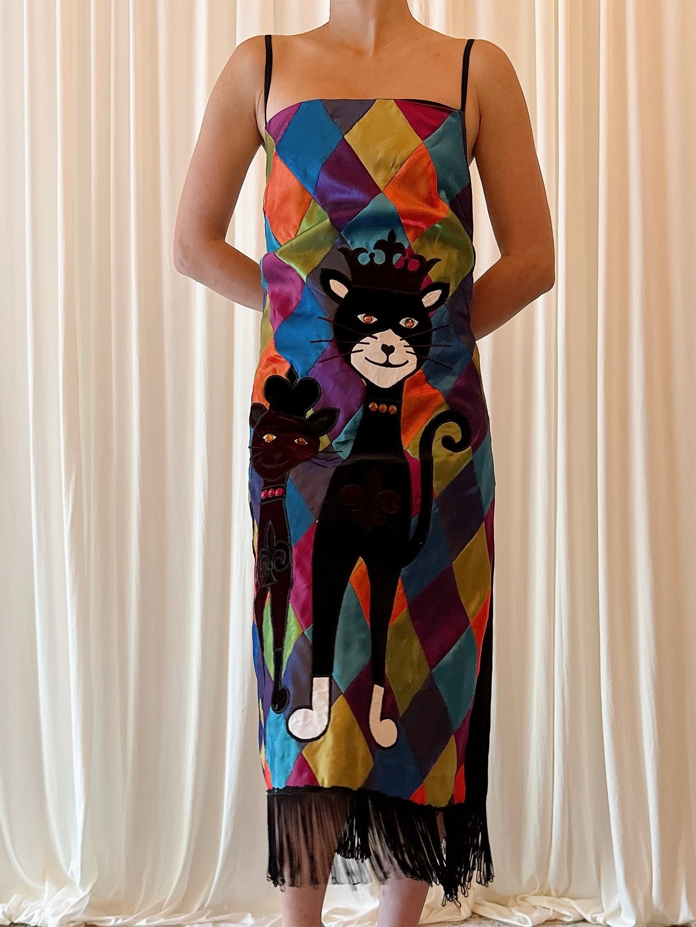Vintage Kyoko Higa Cat Dress - Size 40