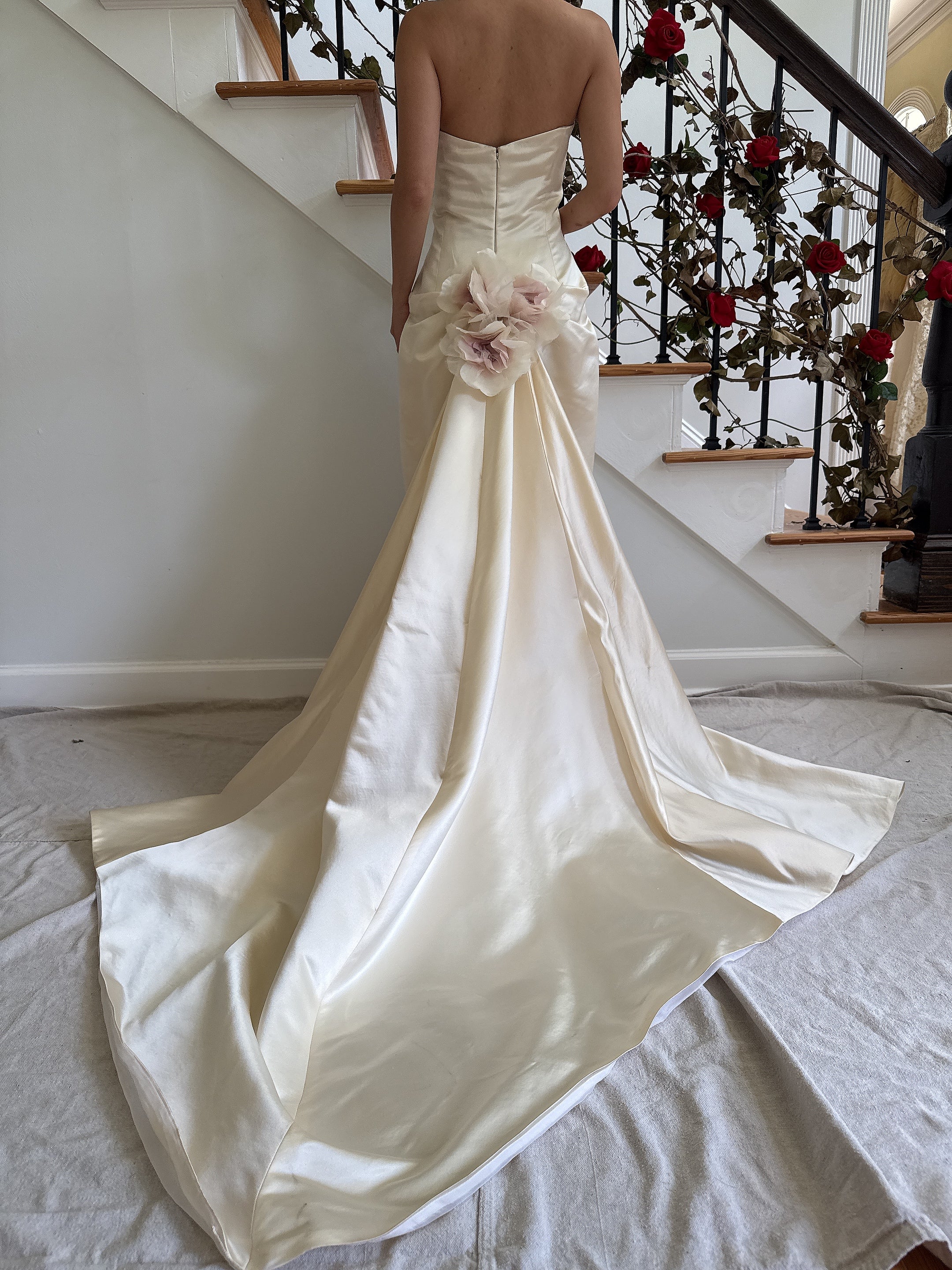 Vintage Ulla-Maija Silk Strapless Gown - M