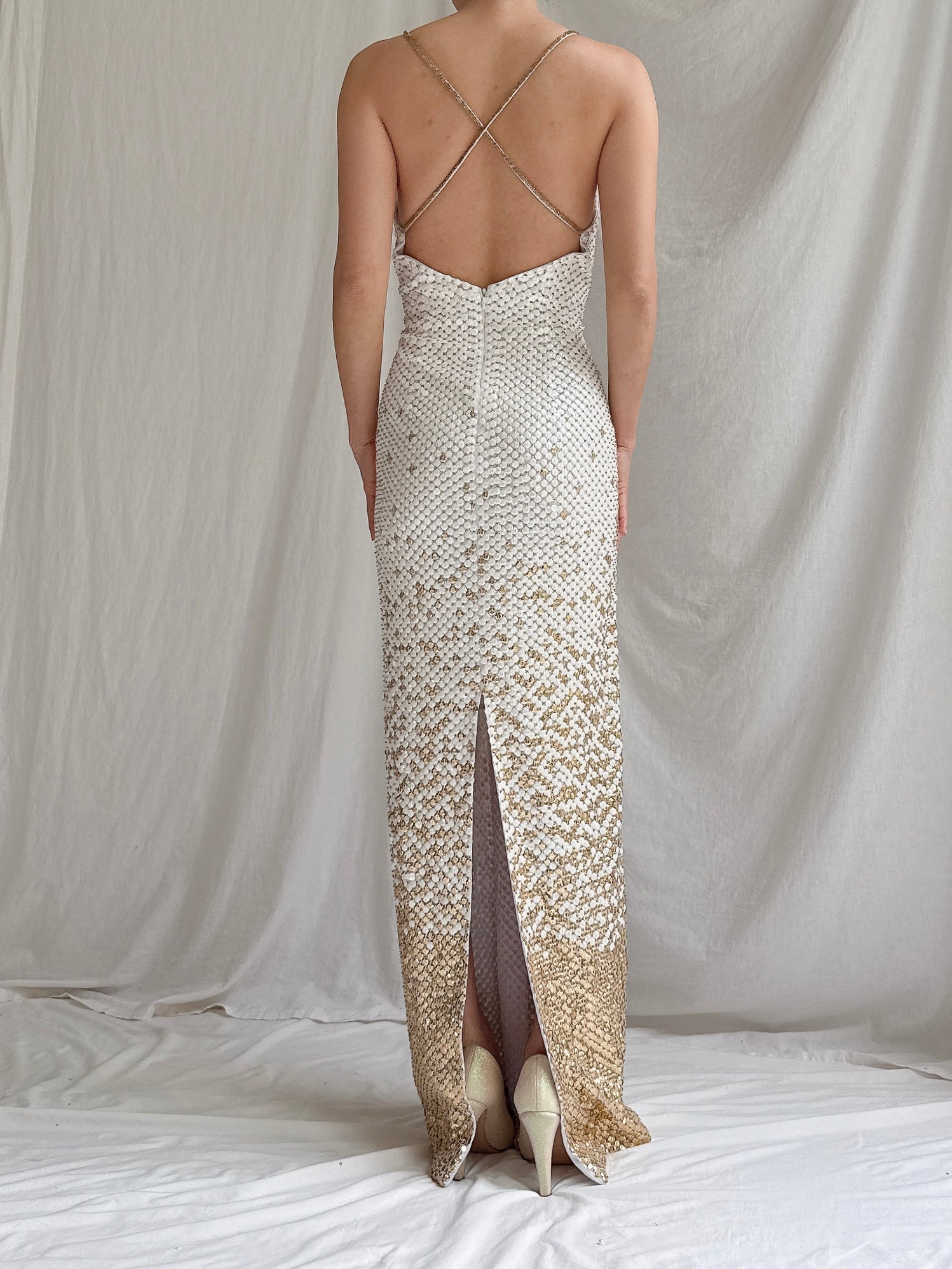 Vintage Graduated Sequins Dress - S