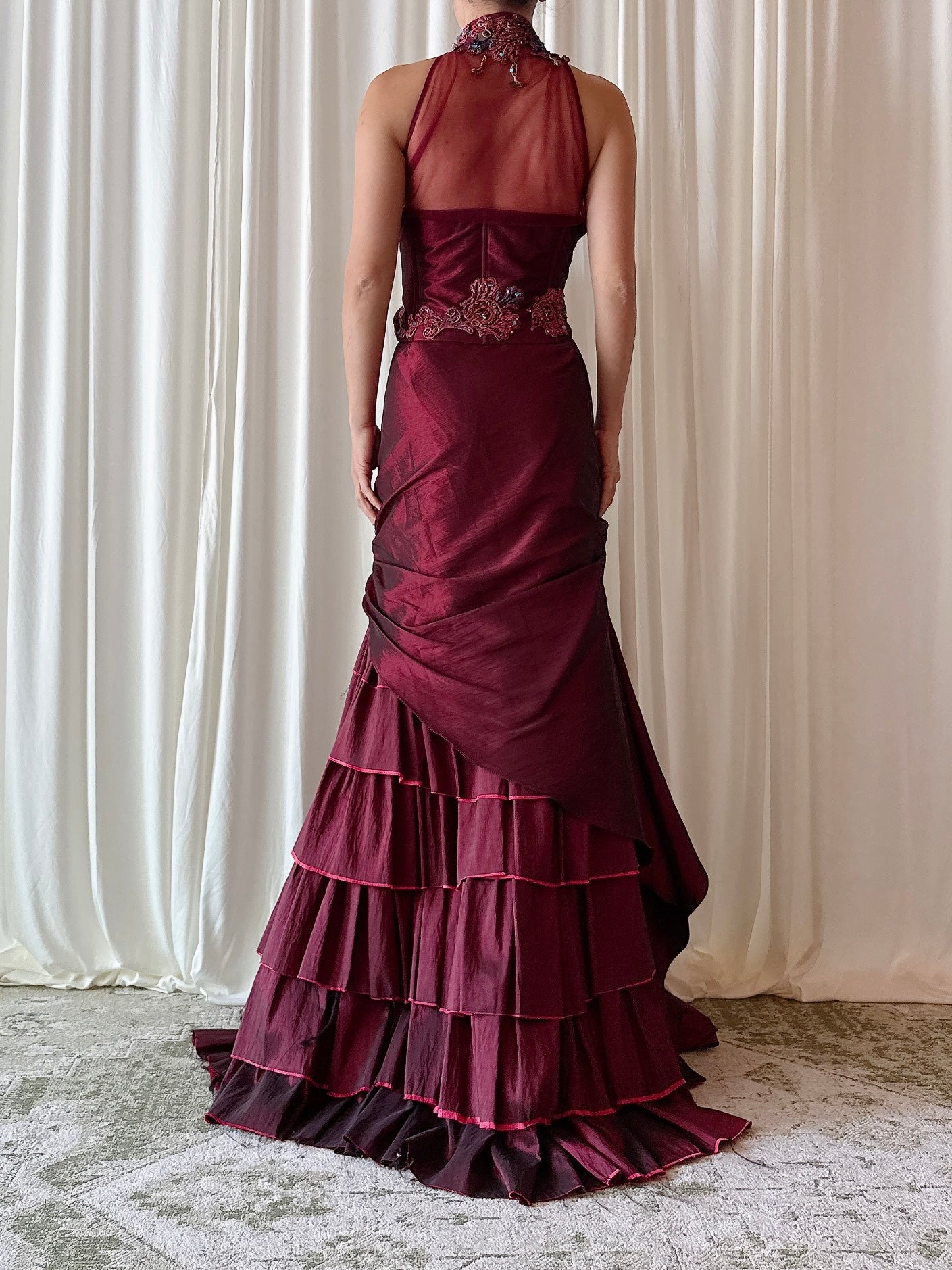 Vintage Musani Maroon 2 Piece Set - US 14