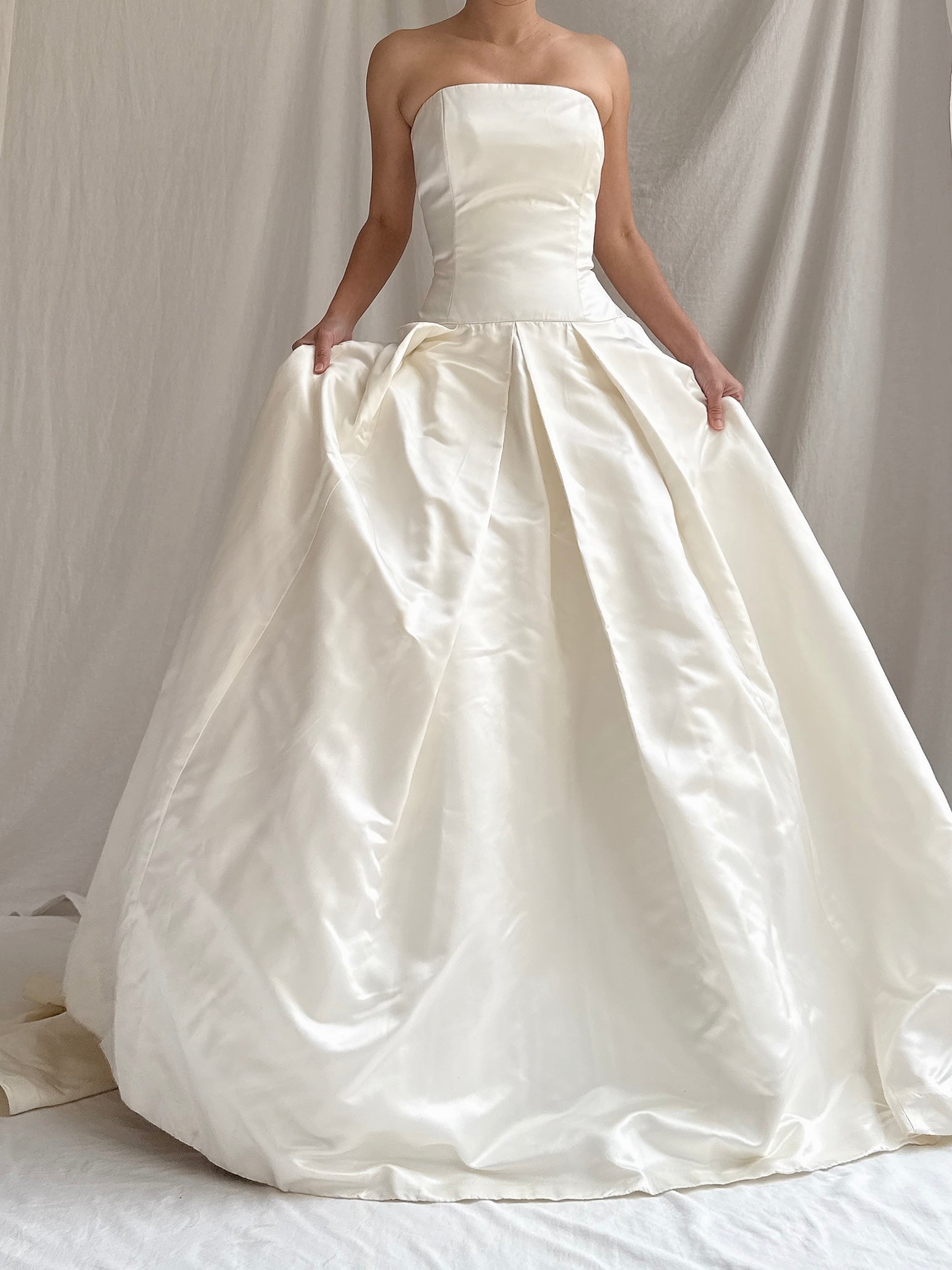 Vintage Amsale Silk Strapless Gown - S/M 6