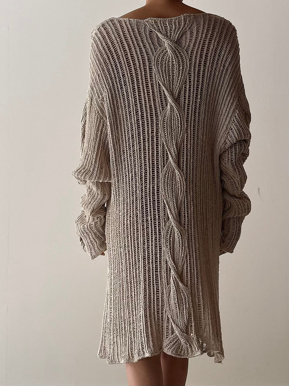 Vintage Katt Tilley Beige Tunic Sweater  M/L