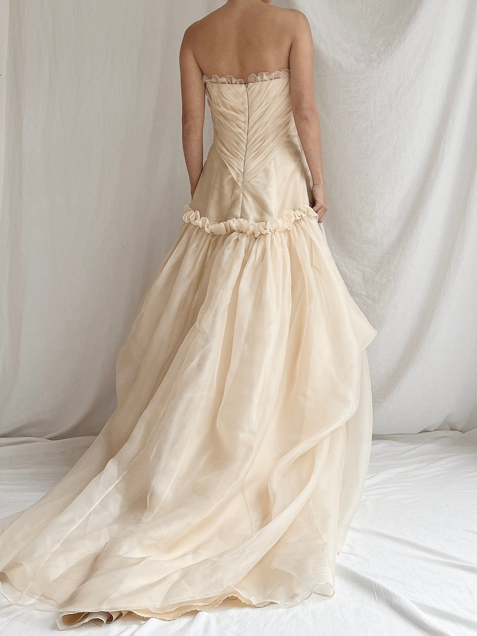 Vintage Silk Organza Gown - XXS/0