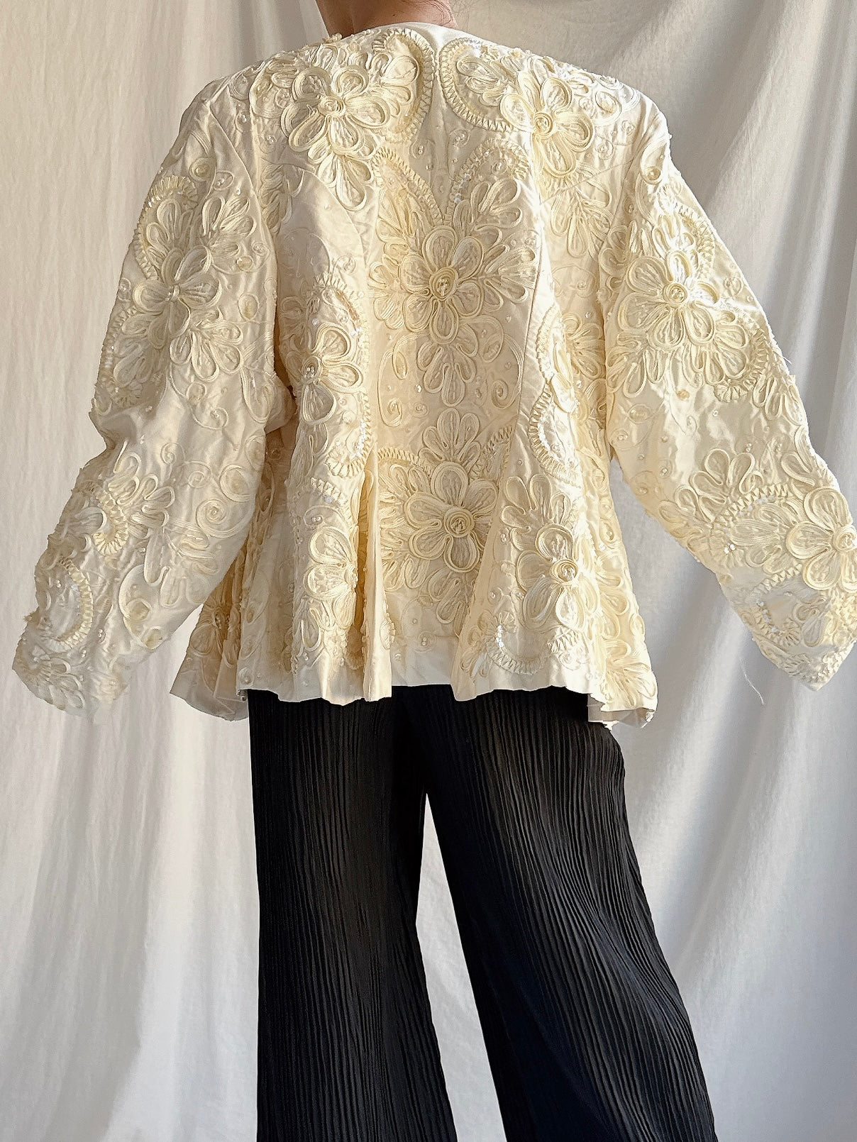 Vintage Fayaz Silk Embroidered Jacket - M