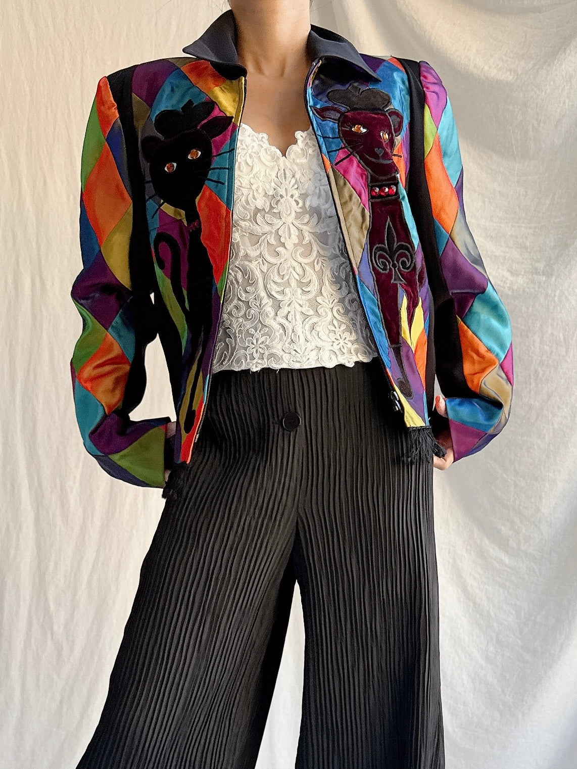 Vintage Kyoko Higa Paris Cat Jacket - FR 40 M