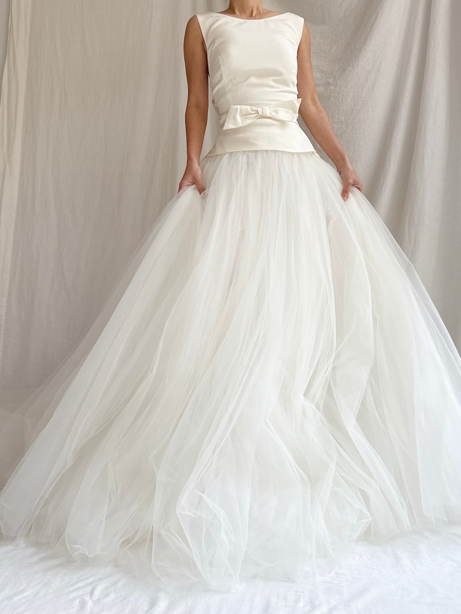 RESERVED Vintage Amsale Silk Tulle Gown - Size 8