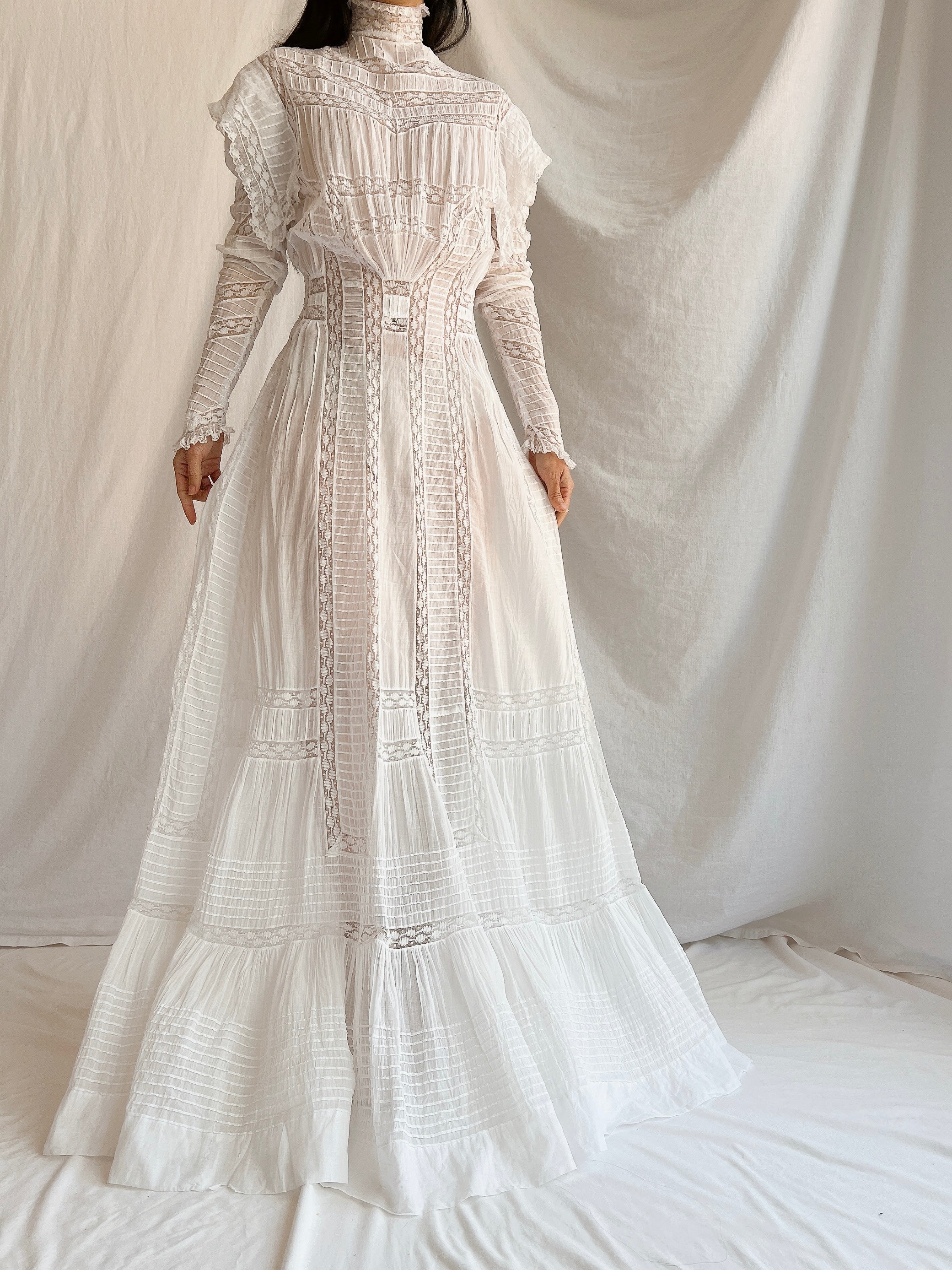 Victorian Silk/Cotton Lawn Dress - XS | G O S S A M E R Victorian Silk/Cotton Lawn Dress - XS | G O S S A M E R