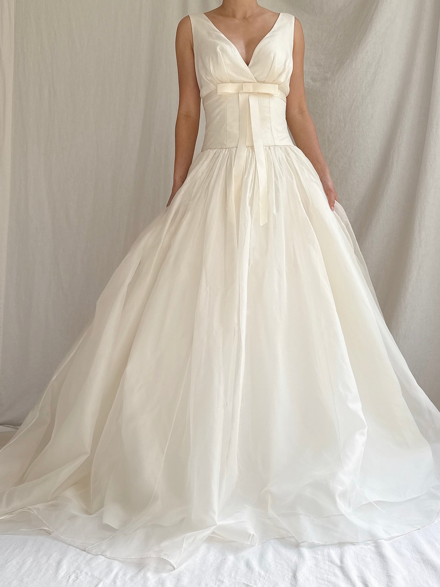 Vintage Silk Organza Gown - S