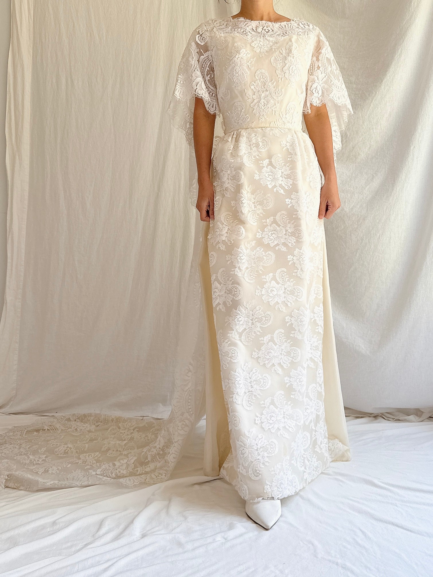 1960s Lace Cape Dress - XS