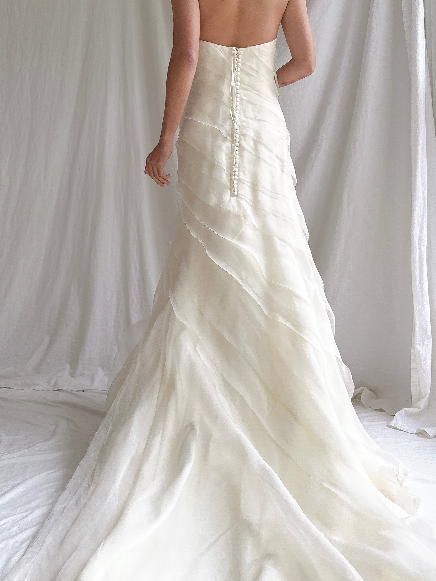 Vintage Silk Organza Gown - M/6