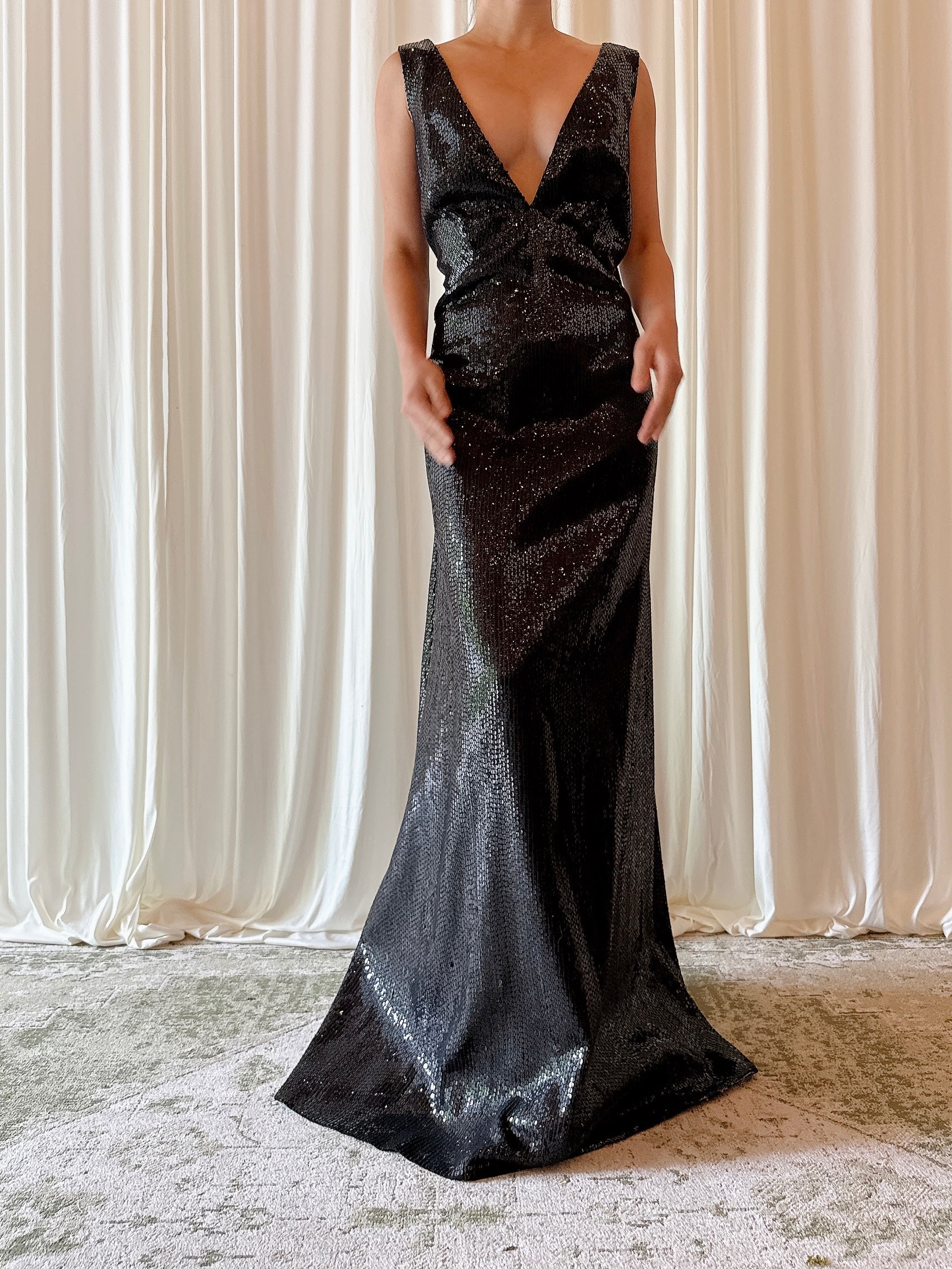 Vintage Jasper Conran Sequin Dress - L