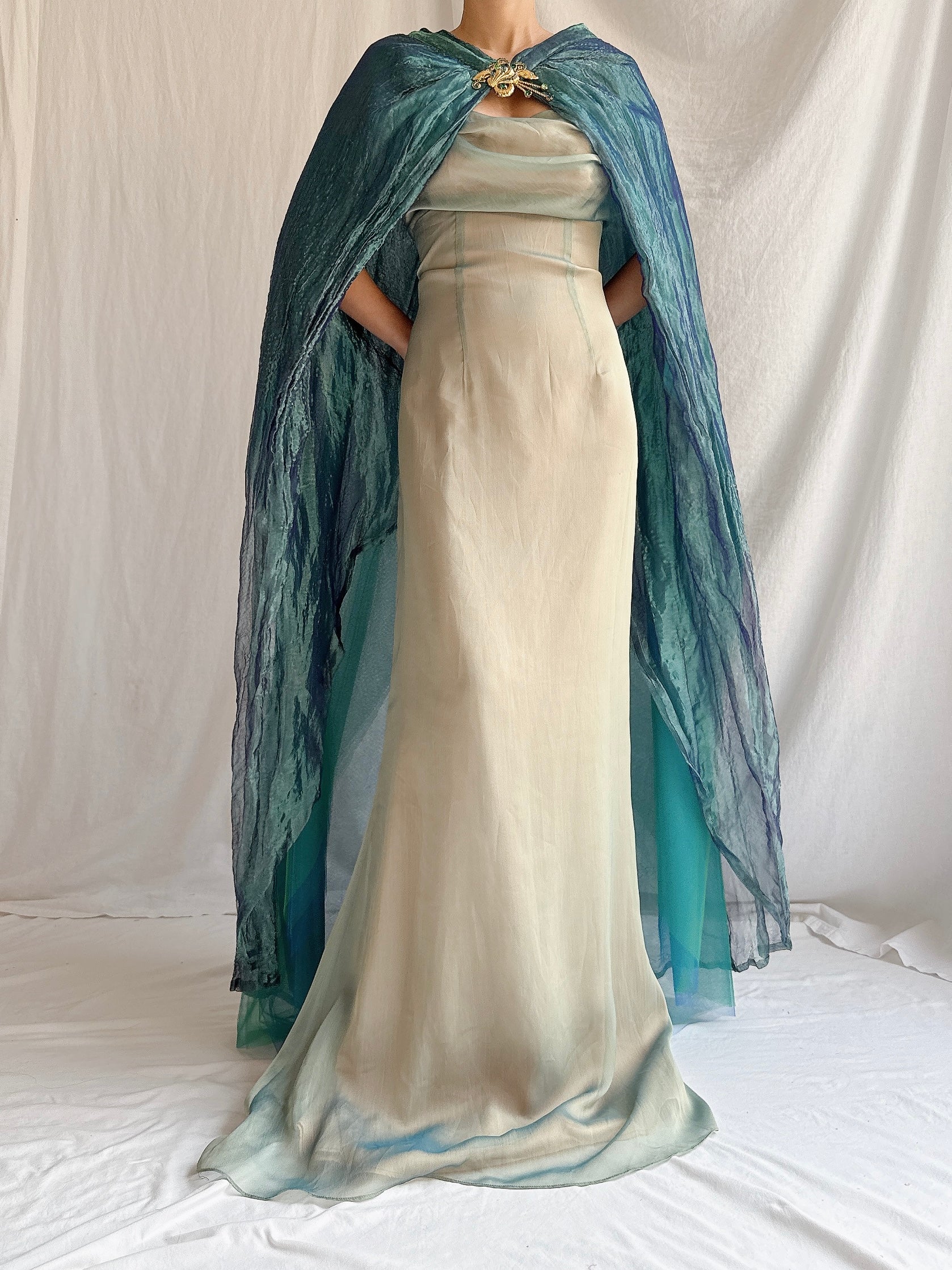 1980s Floranna Italy Metallic Cape/Overskirt - OSFM