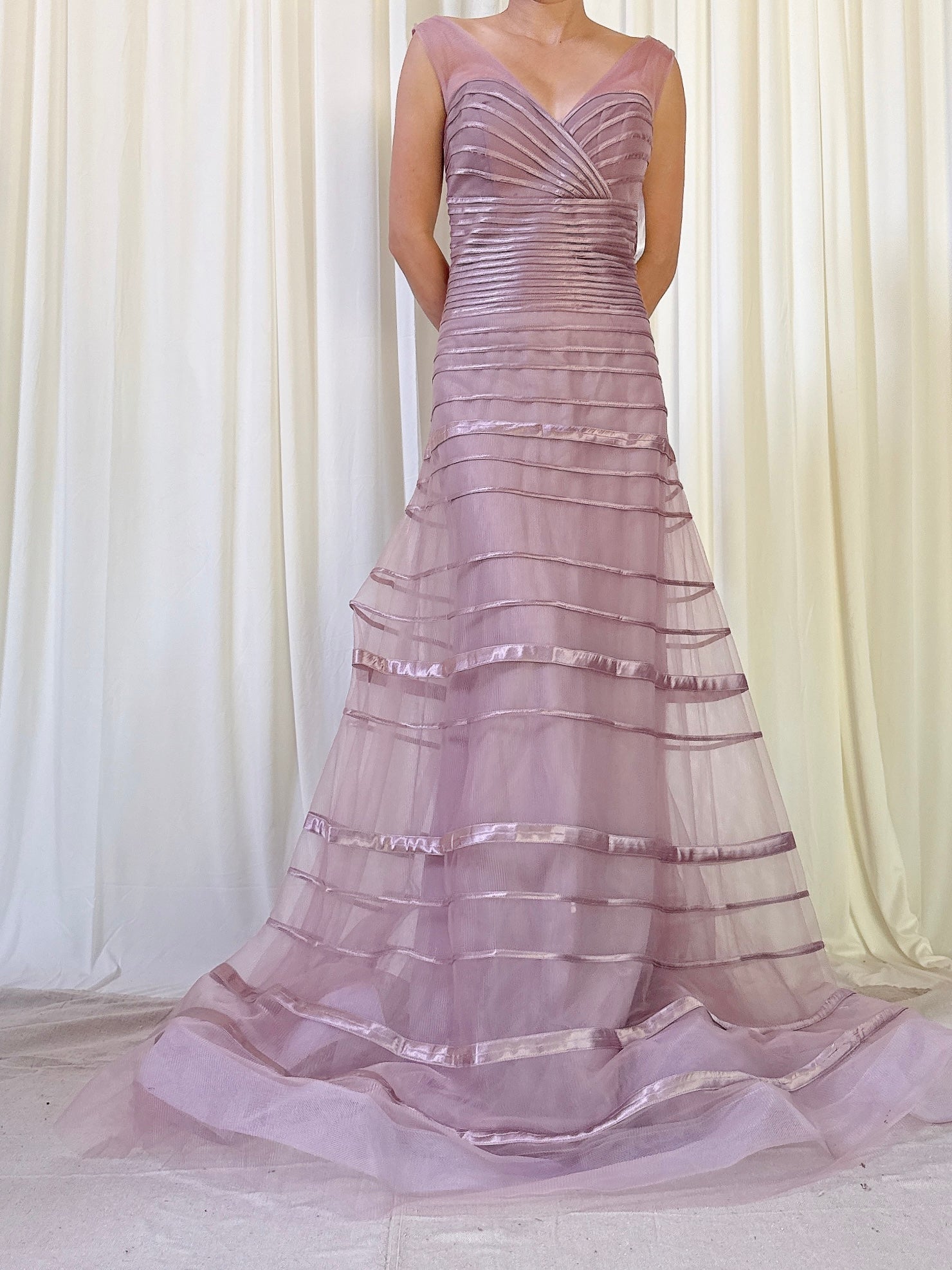 Vintage Purple tulle Montage Dress - L/12