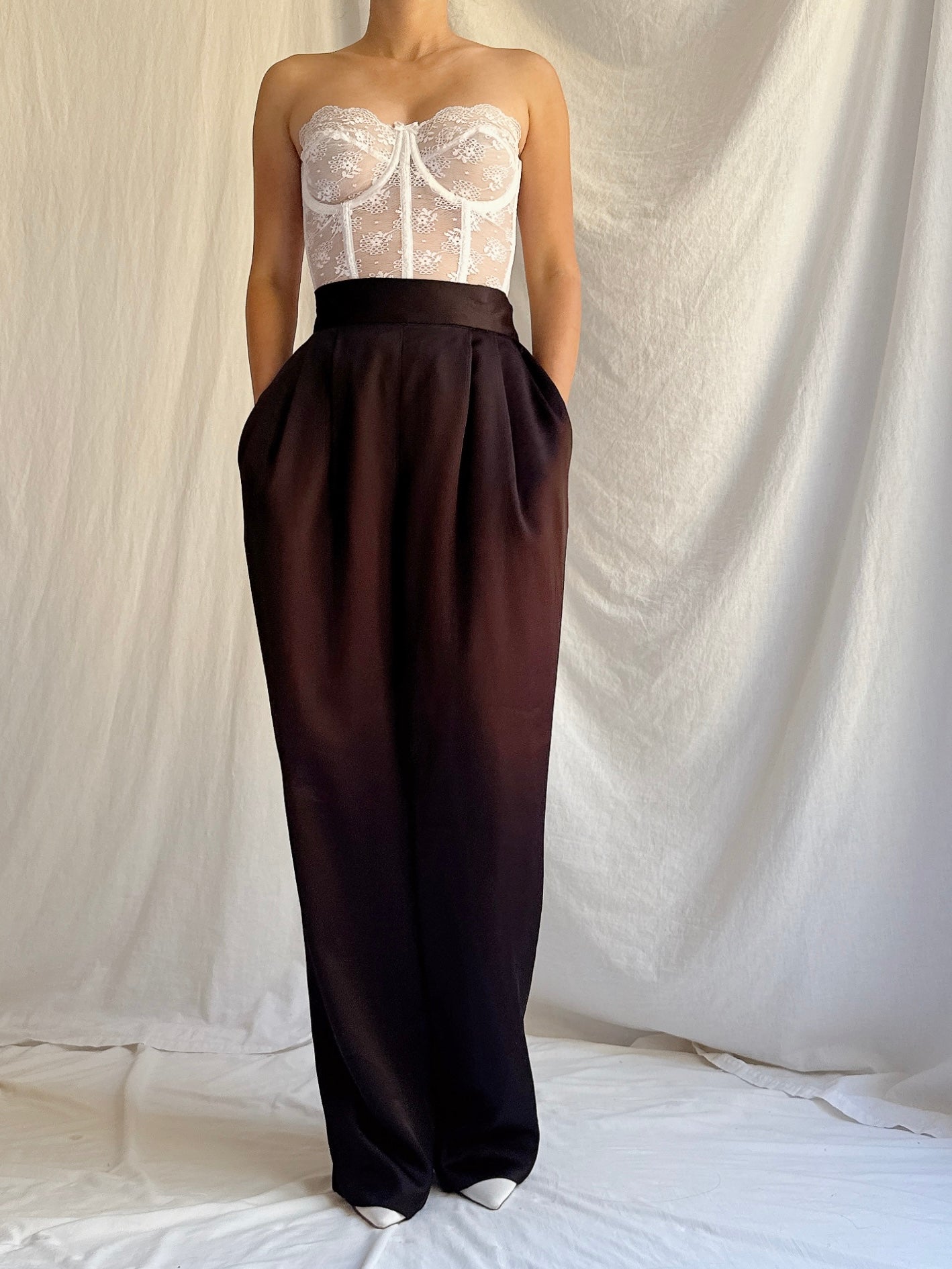 Vintage Black Trousers - S/4