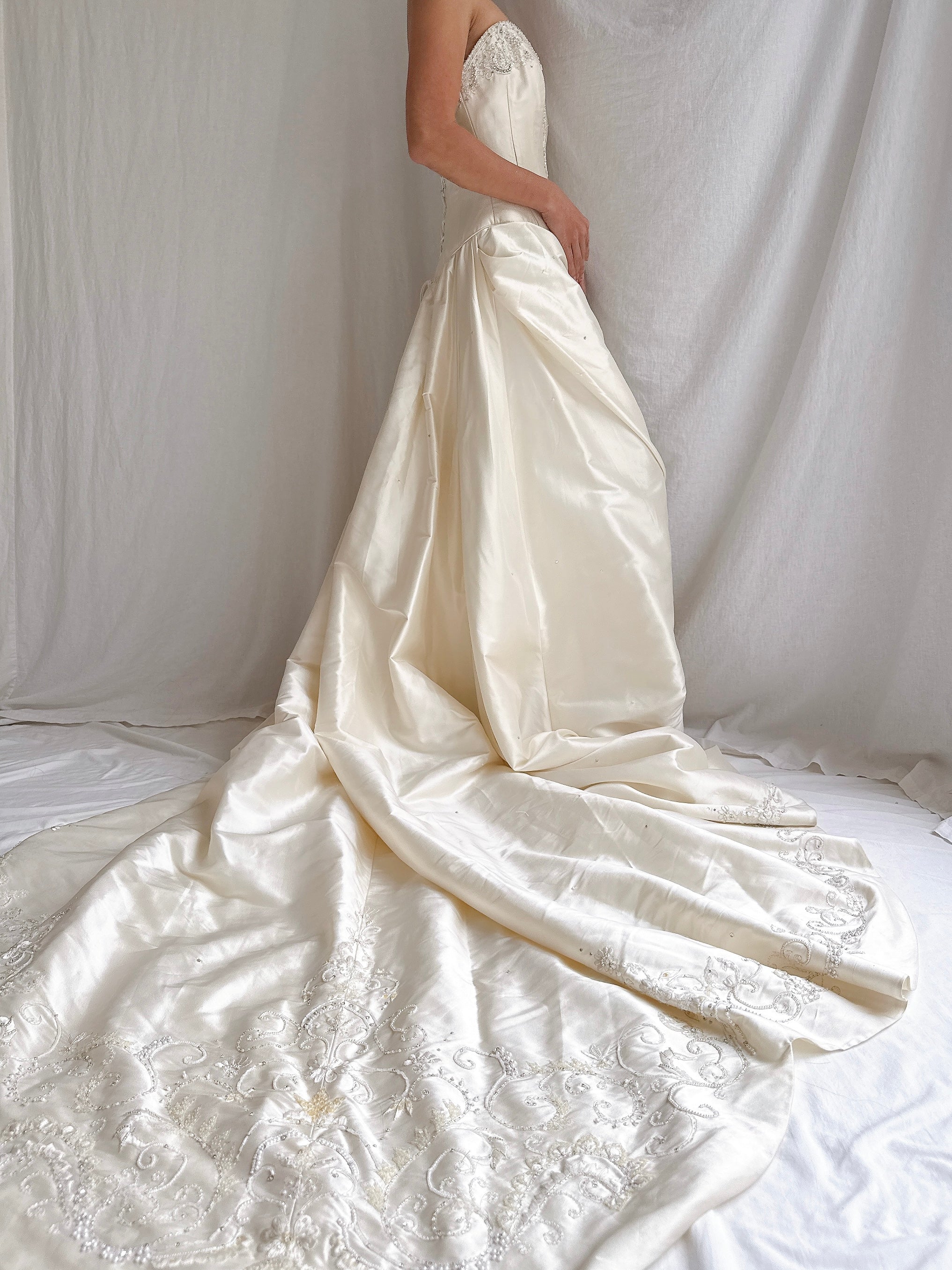 1990s Silk Corset Gown - S-M/4-8