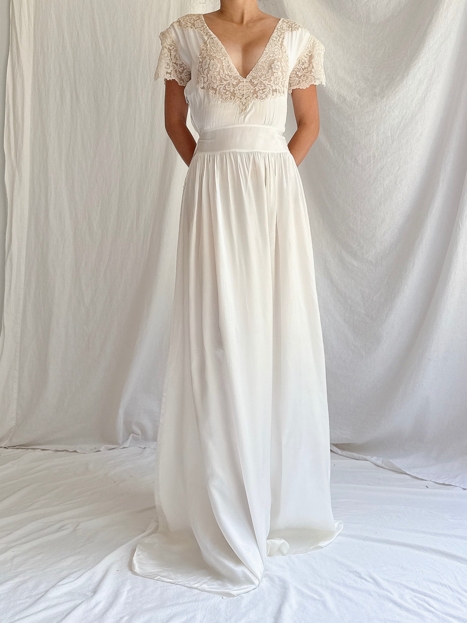 1930s Satin Dress - S