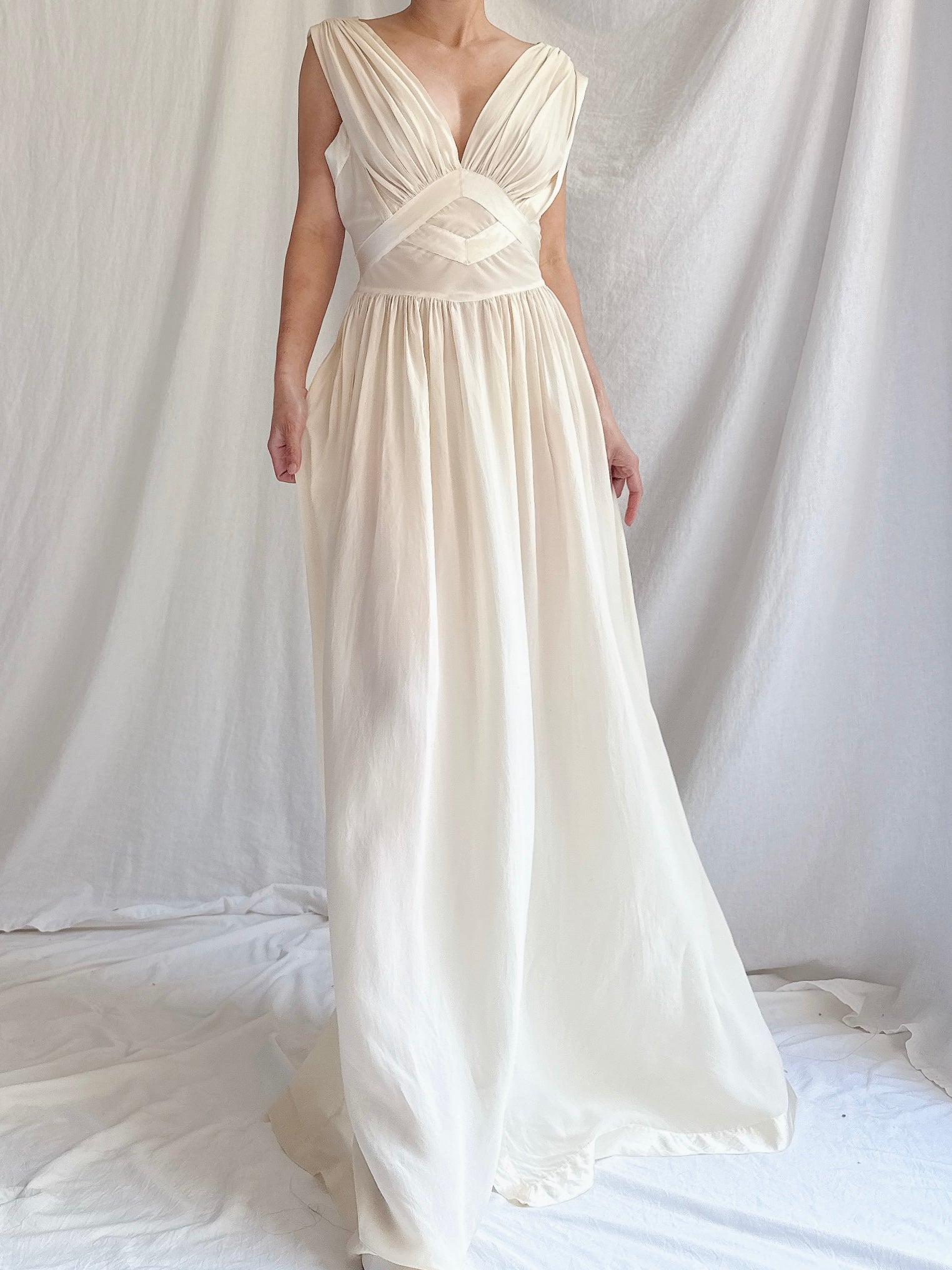 1930s Reversible Silk Dress - S