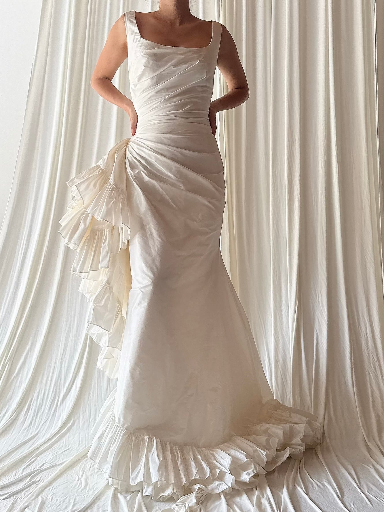 Vintage Cymbeline Taffeta Draped Gown - 4/6