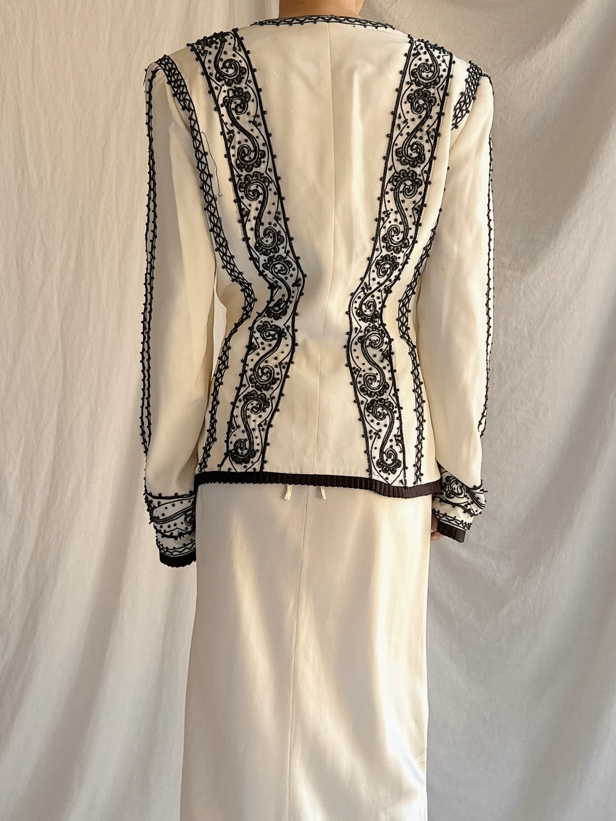 Vintage Oleg Cassini Beaded Blazer - M