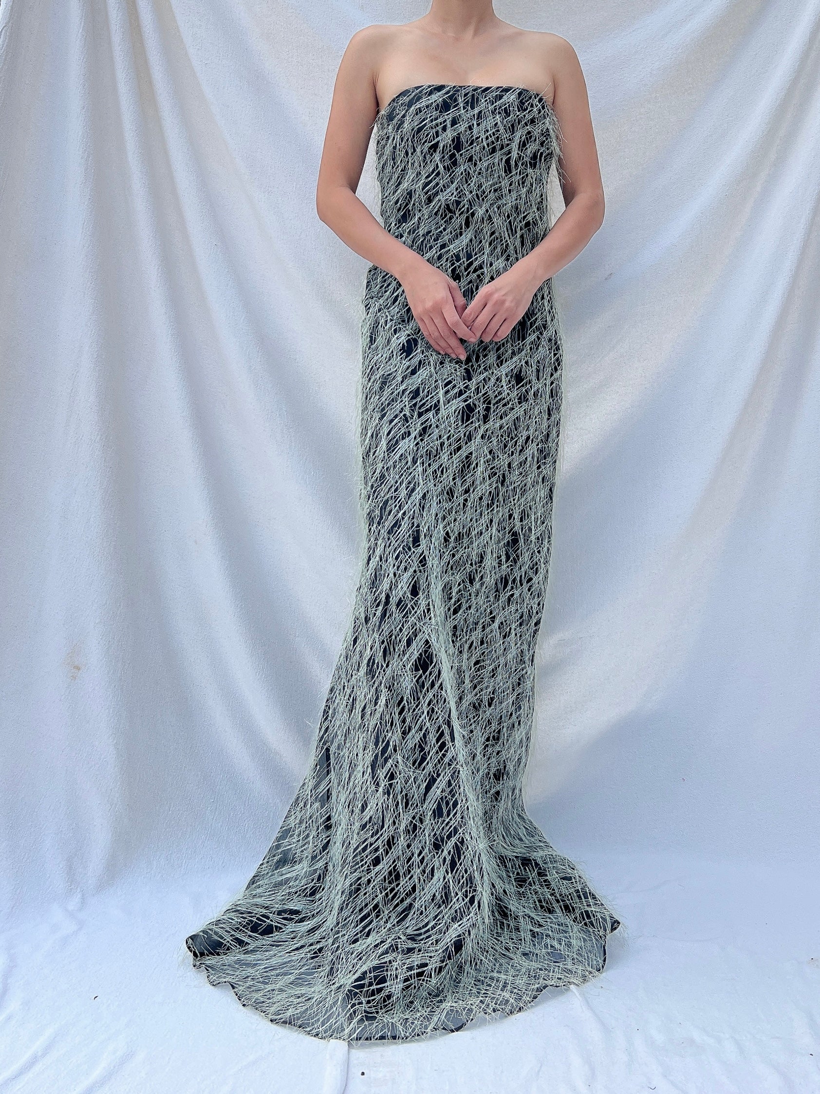Vintage Ben de Lisi Fringe Gown - L | G O S S A M E R Vintage Ben de Lisi Fringe Gown - L | G O S S A M E R