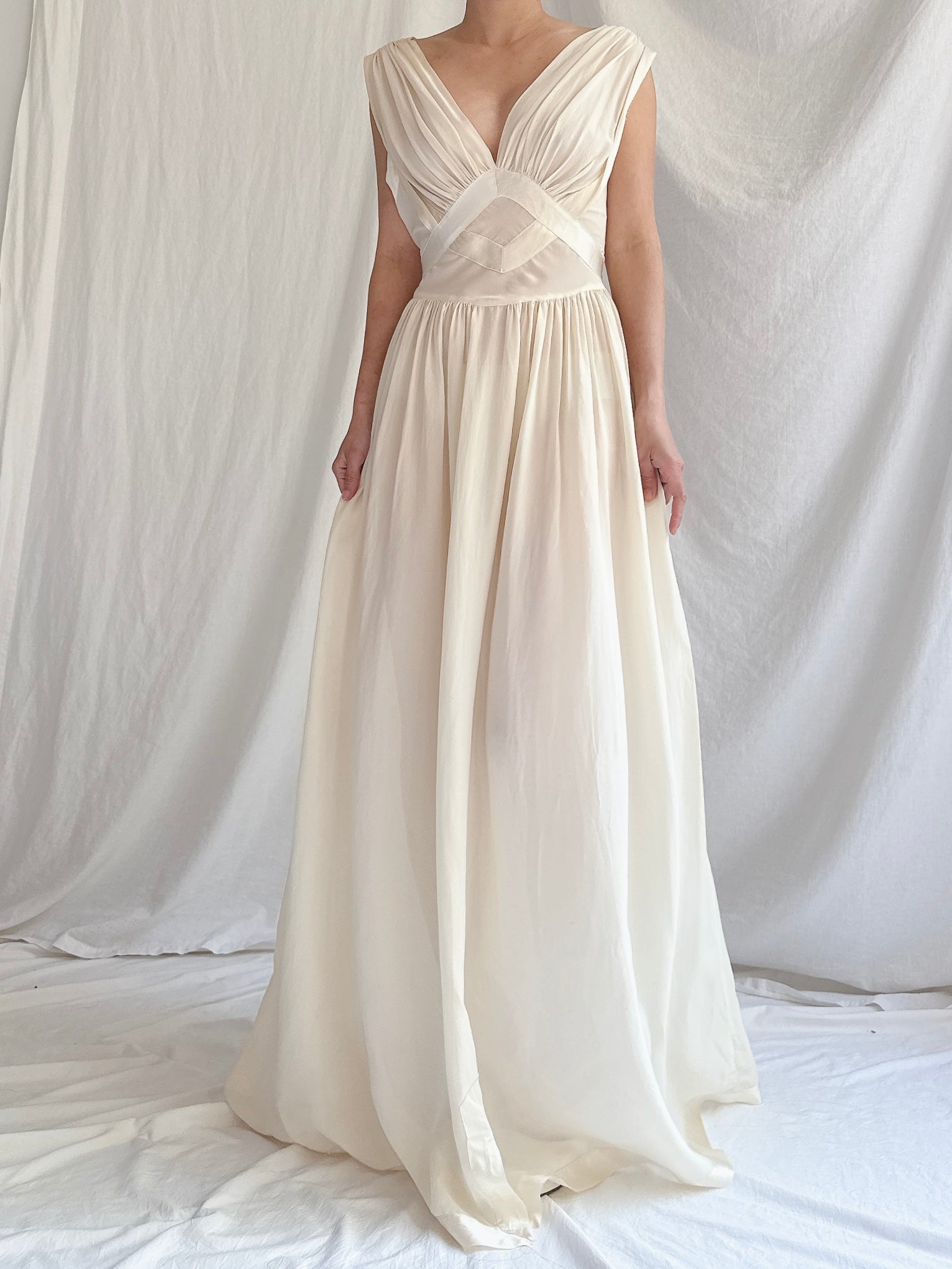 1930s Reversible Silk Dress - S