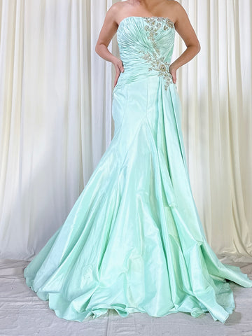 Vintage Tony Bowls turquoise Dress Size 6