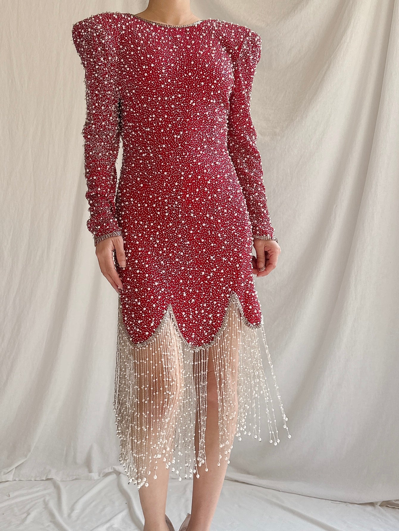 beaded silk chiffon dress The most beautiful 90s silk chiffon beaded slip dress in a sandy nude paisley Online now