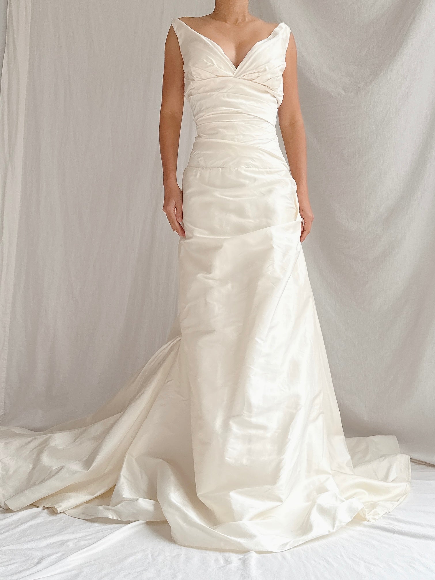 Vintage Silk Draped Gown - M/6/8