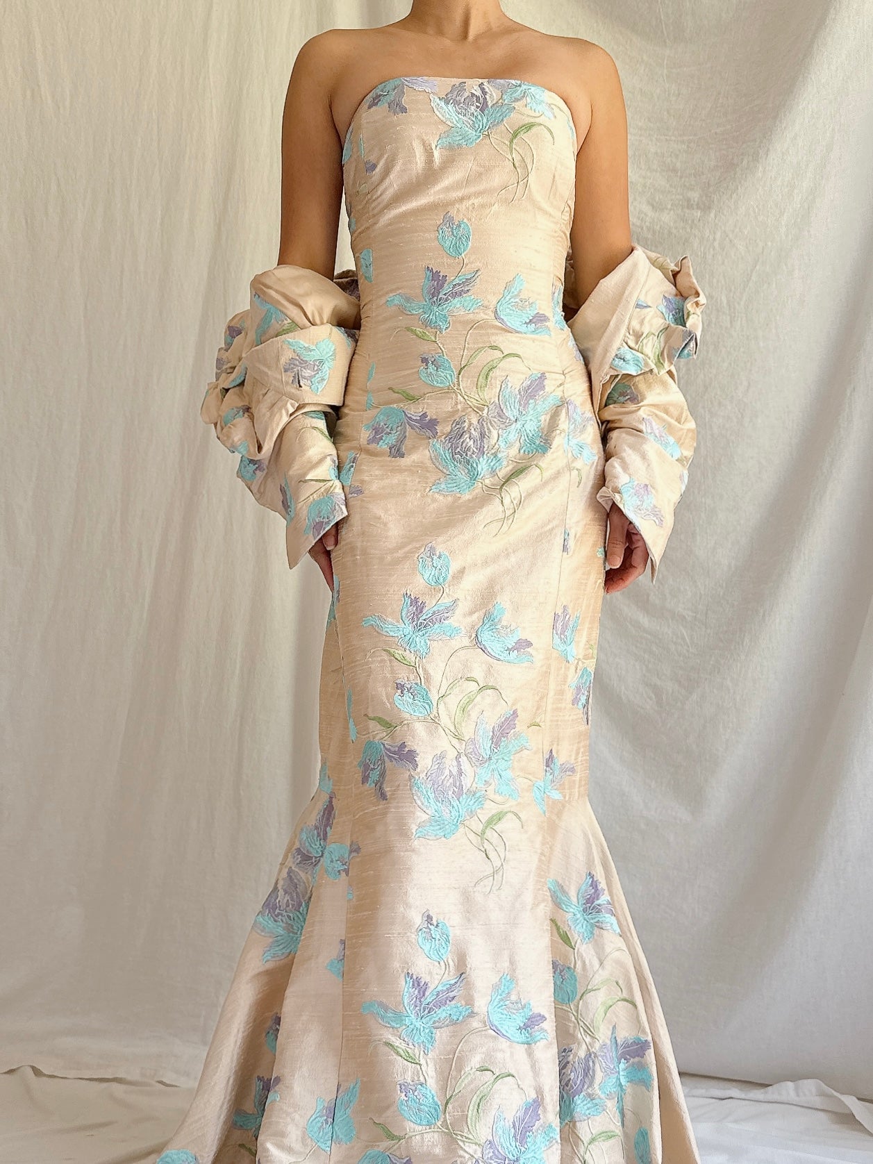 Vintage Silk Paule Vasseur 2-Piece Set - M