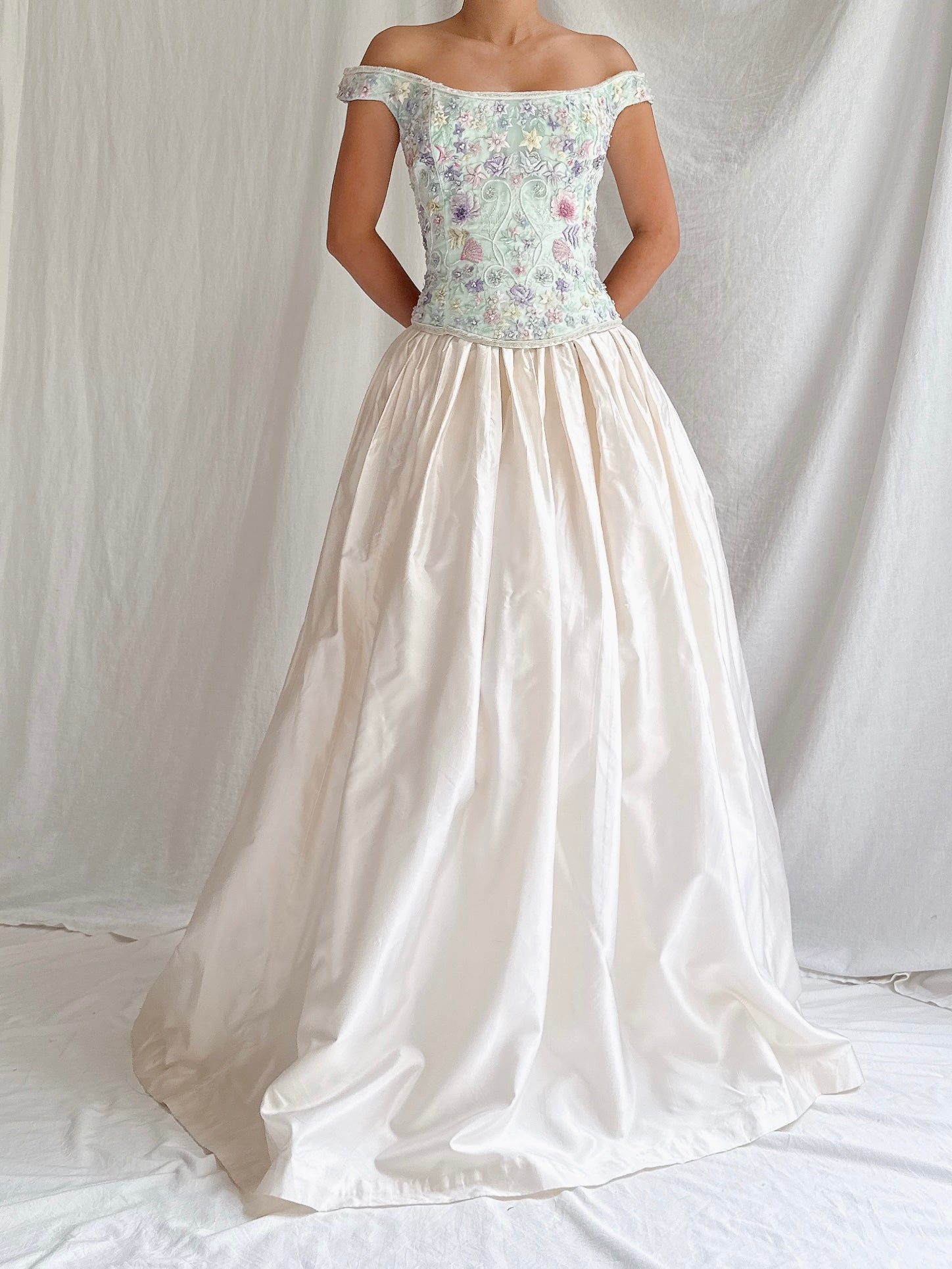 Vintage Bellville Sassoon Bustier and Silk Skirt - M/L UK14/16