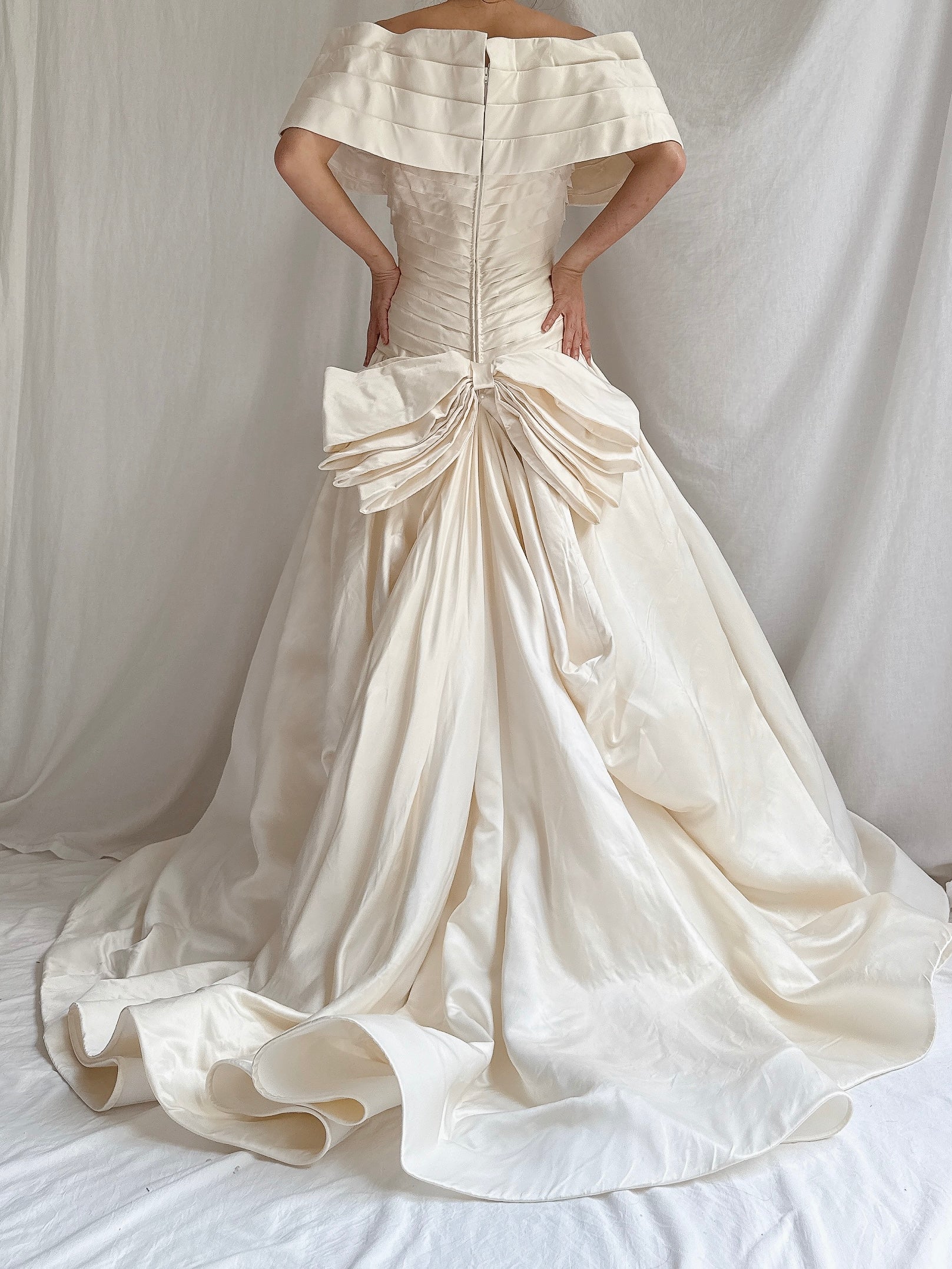 Vintage Scaasi Silk Off-the-Shoulder Gown - S