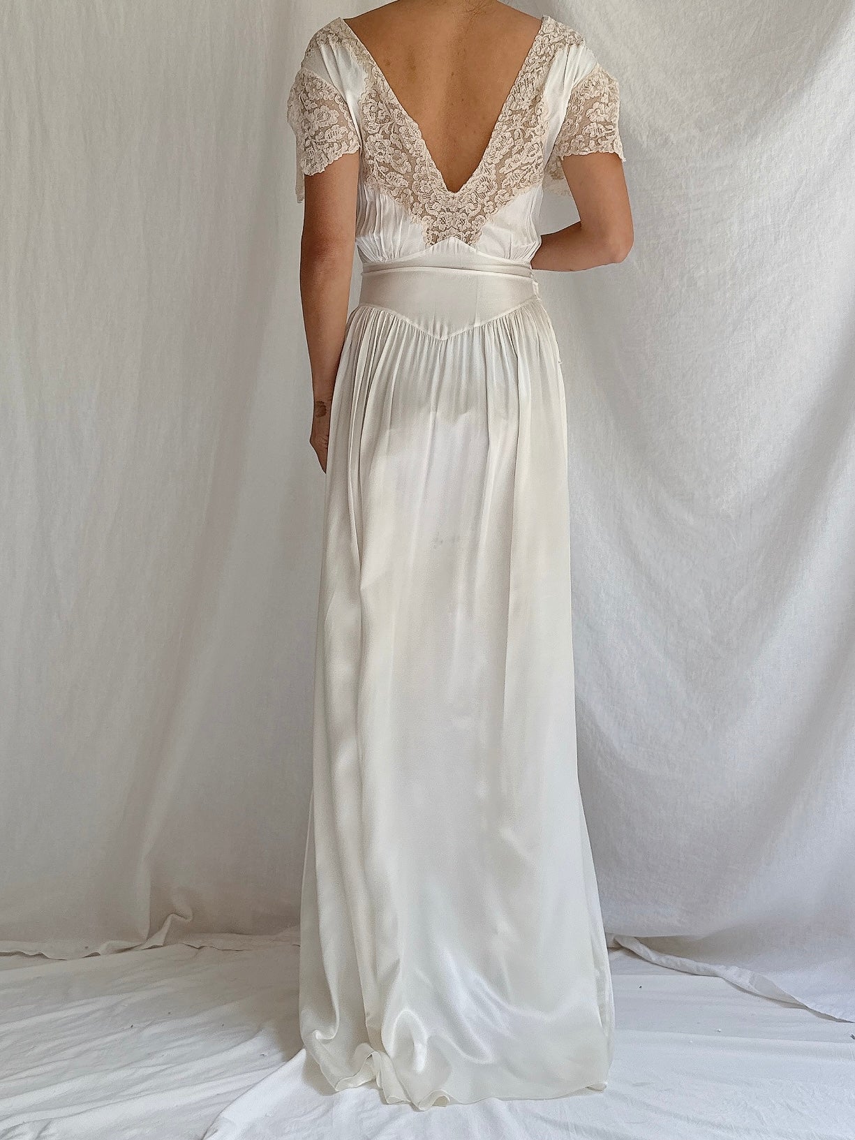 1930s Satin Dress - S