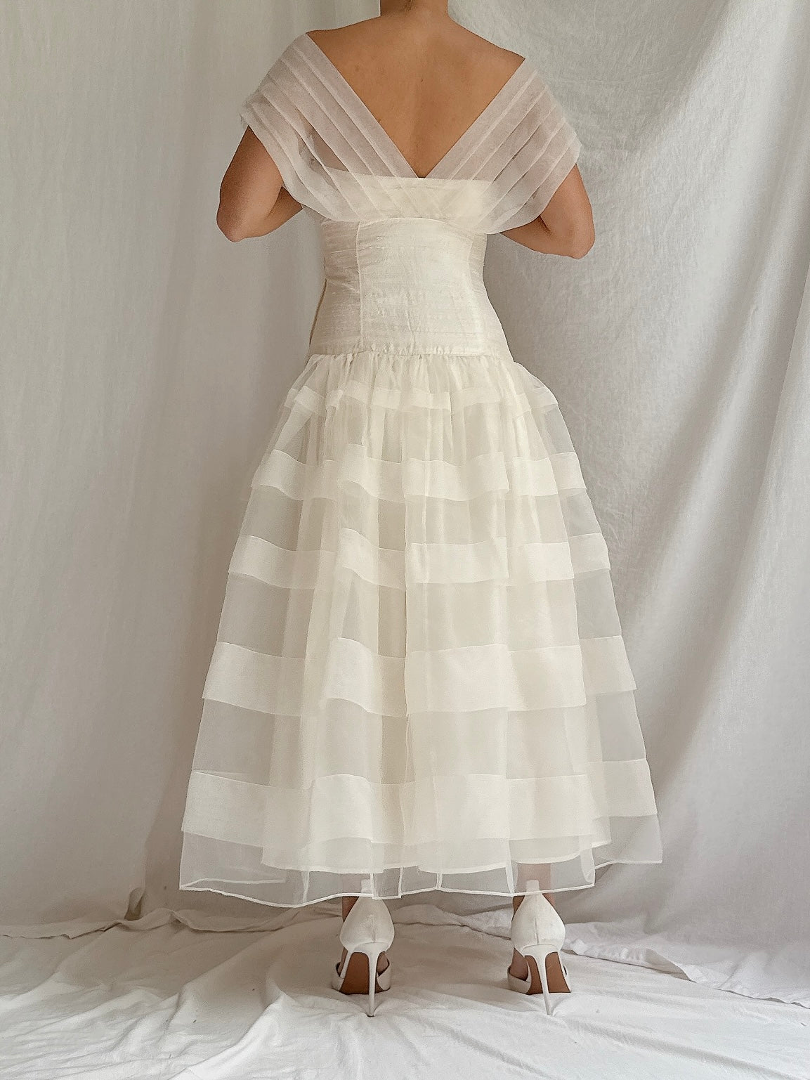 Vintage Silk & Organza Dress - S