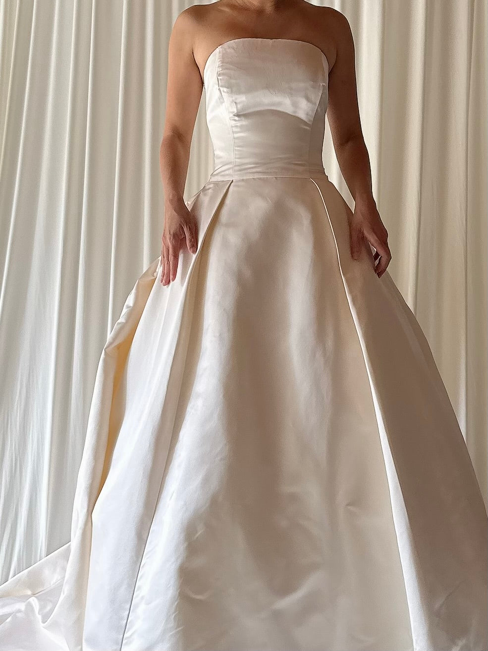 Vintage Strapless Silk Gown - XS/S