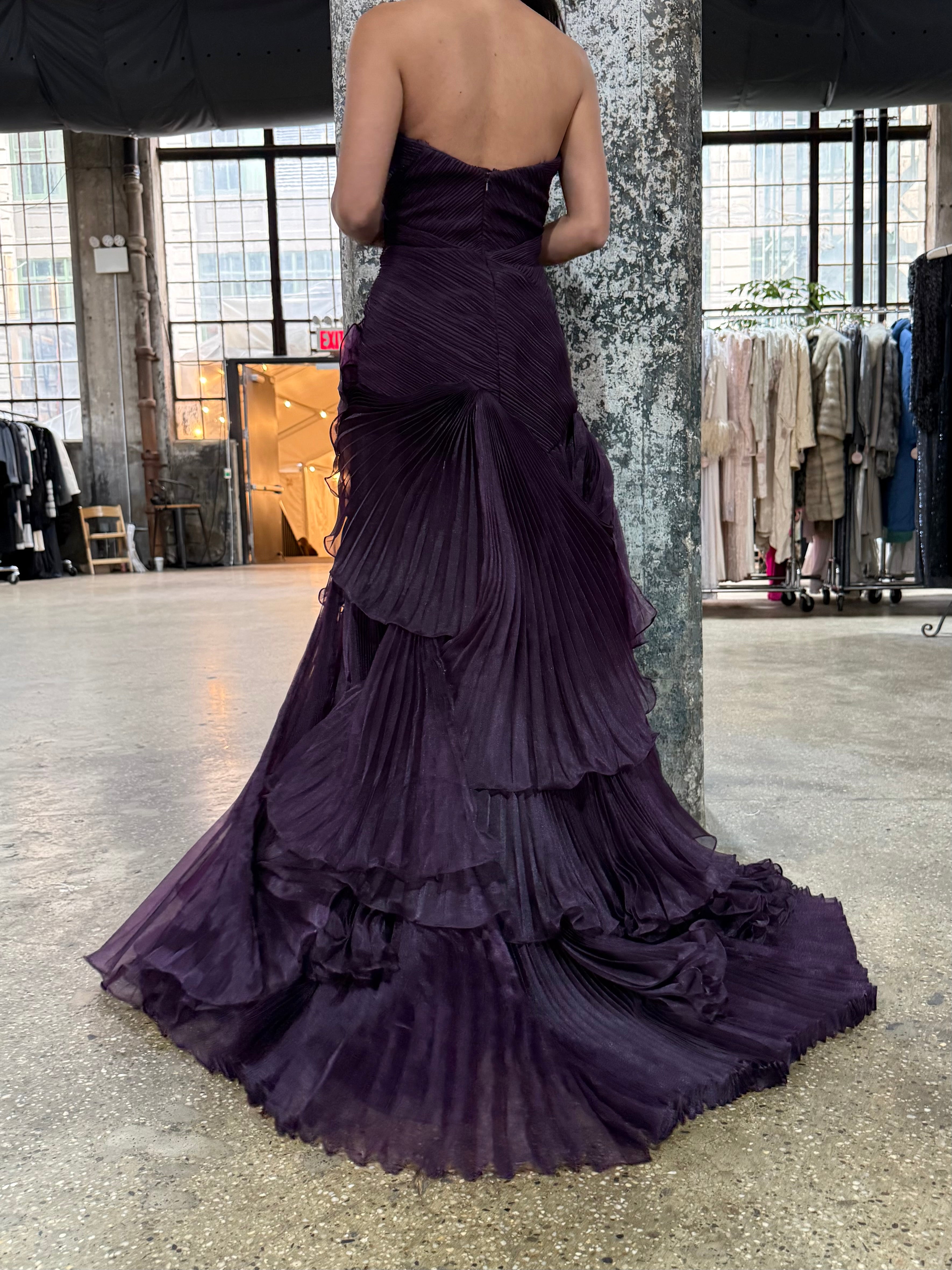 Purple Organza Gown - S/6