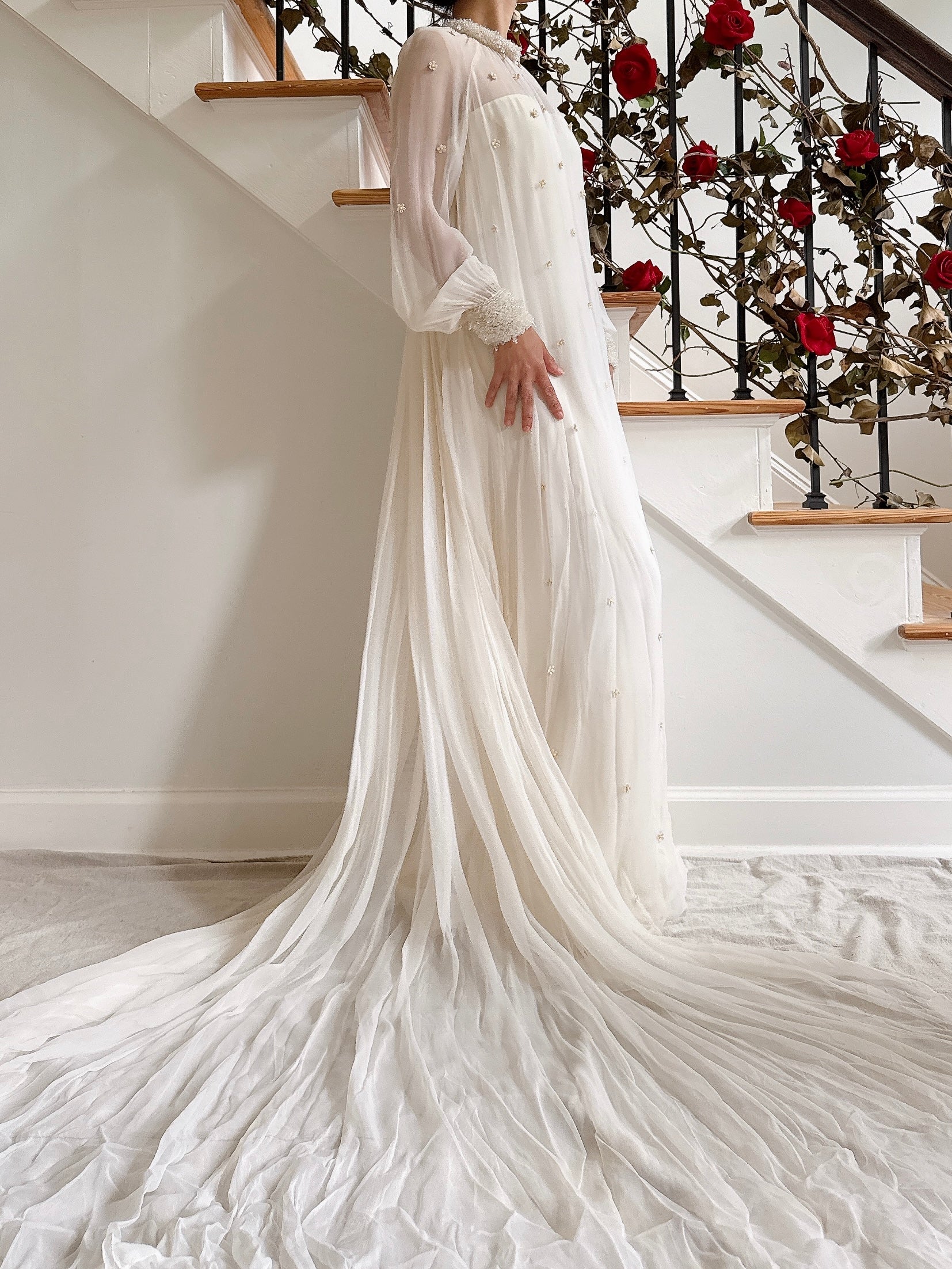 1960s Chiffon Gown - 33B/27W/40H/57L
