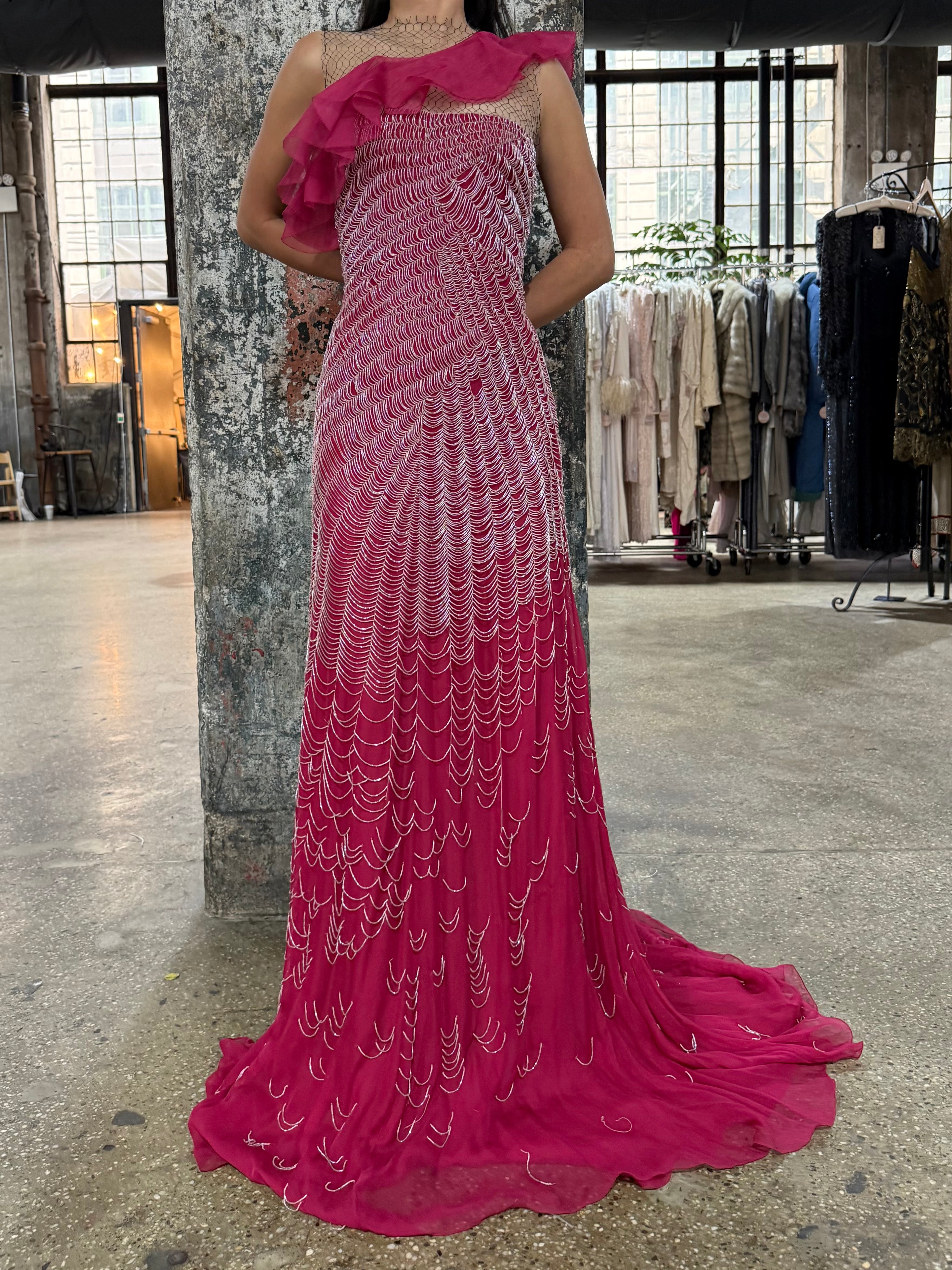 Vintage Valentino Silk Gown - S