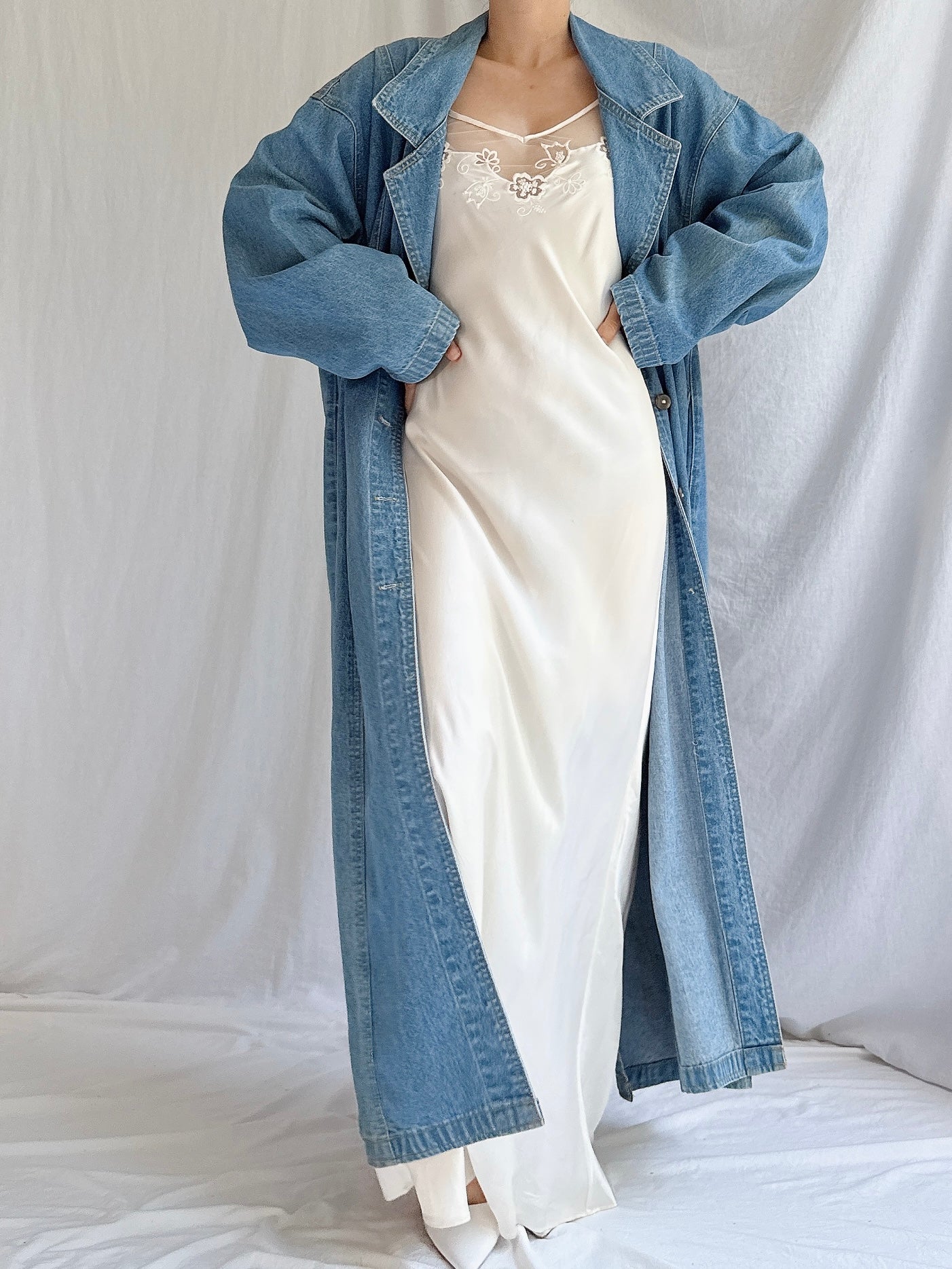 Vintage Denim Duster - M/L