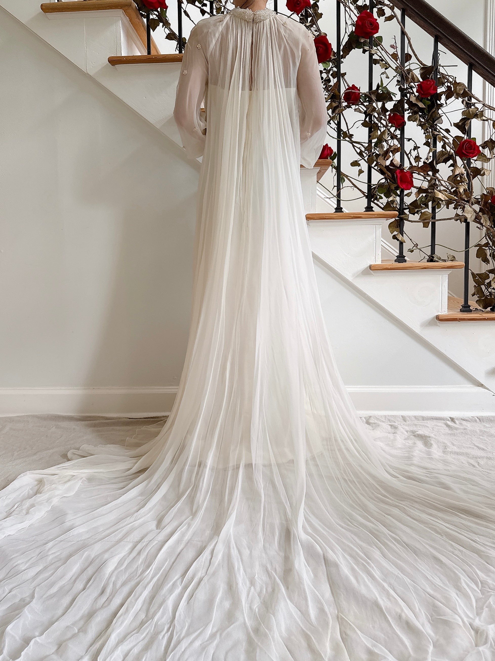 1960s Chiffon Gown - 33B/27W/40H/57L