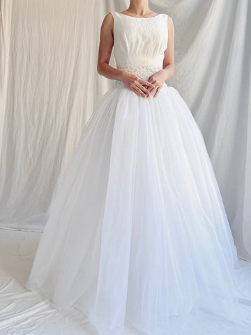 Vintage Silk and Tulle Gown - XS