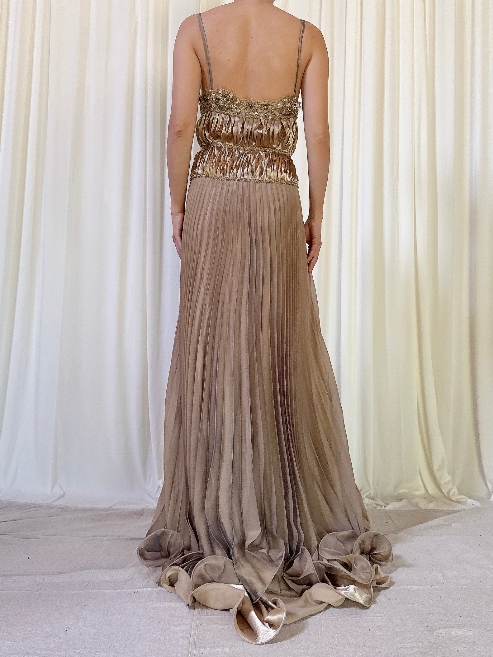 Vintage Gatti Nolli Tan Dress - IT 44