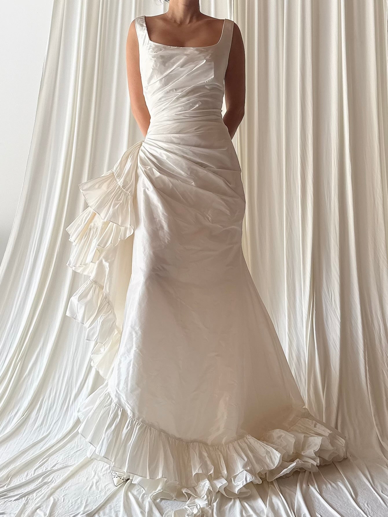 Vintage Cymbeline Taffeta Draped Gown - 4/6